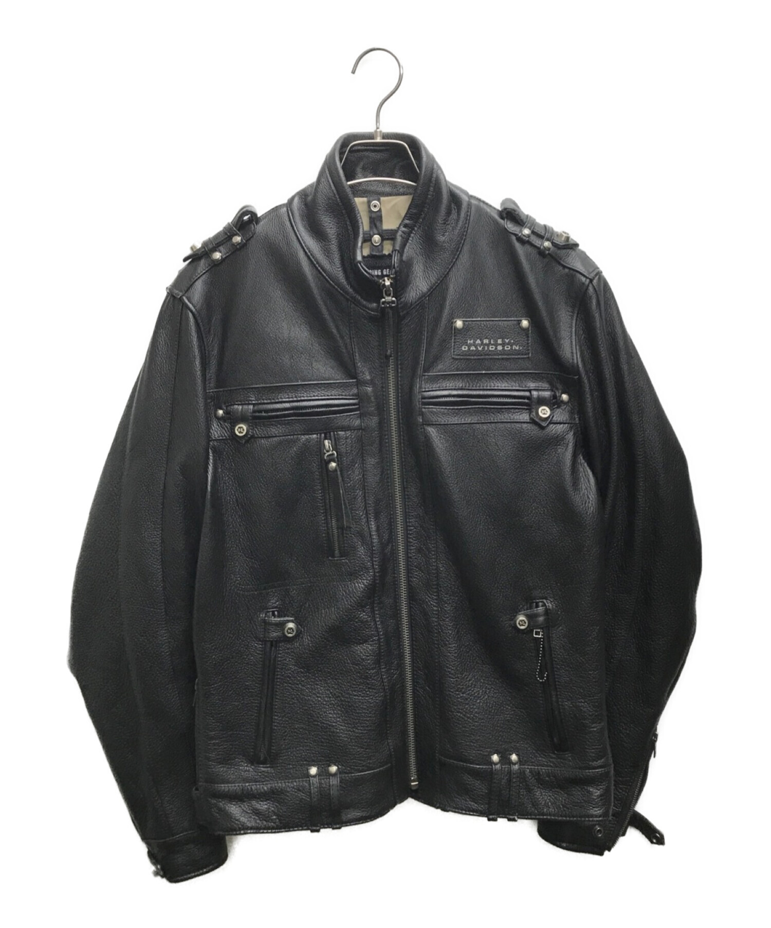 HARLEY-DAVIDSON (ハーレーダビッドソン) Valor Black Leather Jacket/バラ―ブラックレザージャケット  ブラック サイズ:S