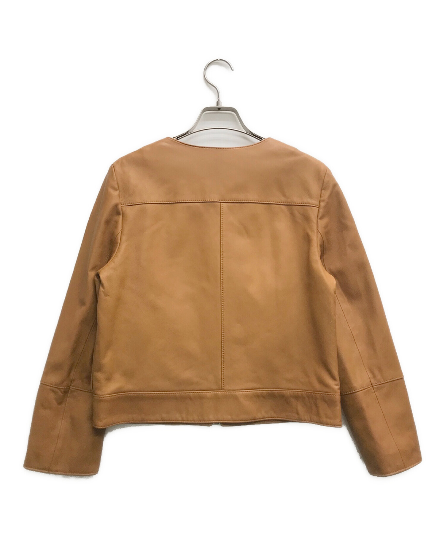 中古・古着通販】theory luxe (セオリーリュクス) ノーカラーレザー 