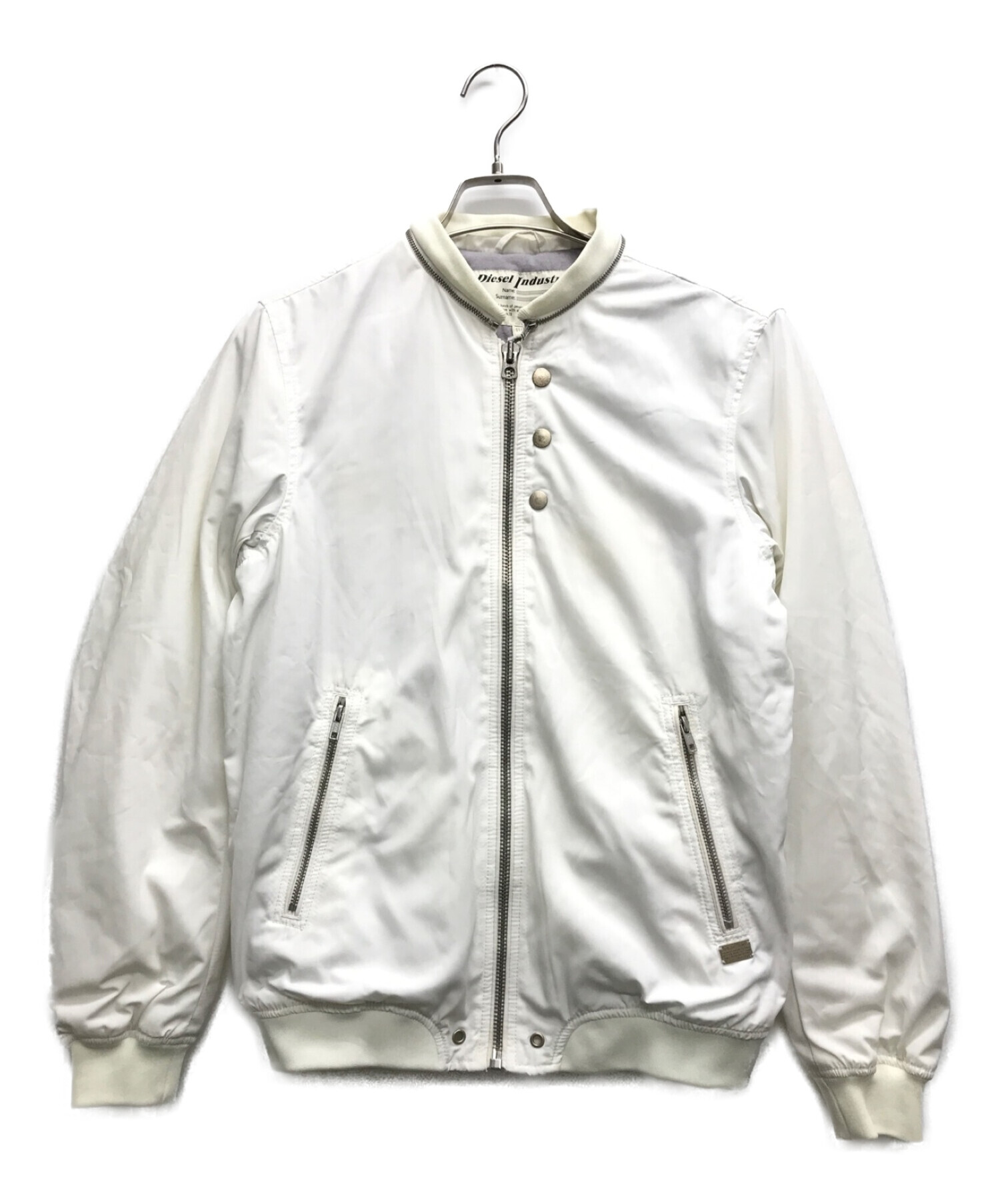 中古・古着通販】DIESEL (ディーゼル) ボンバージャケット ホワイト 