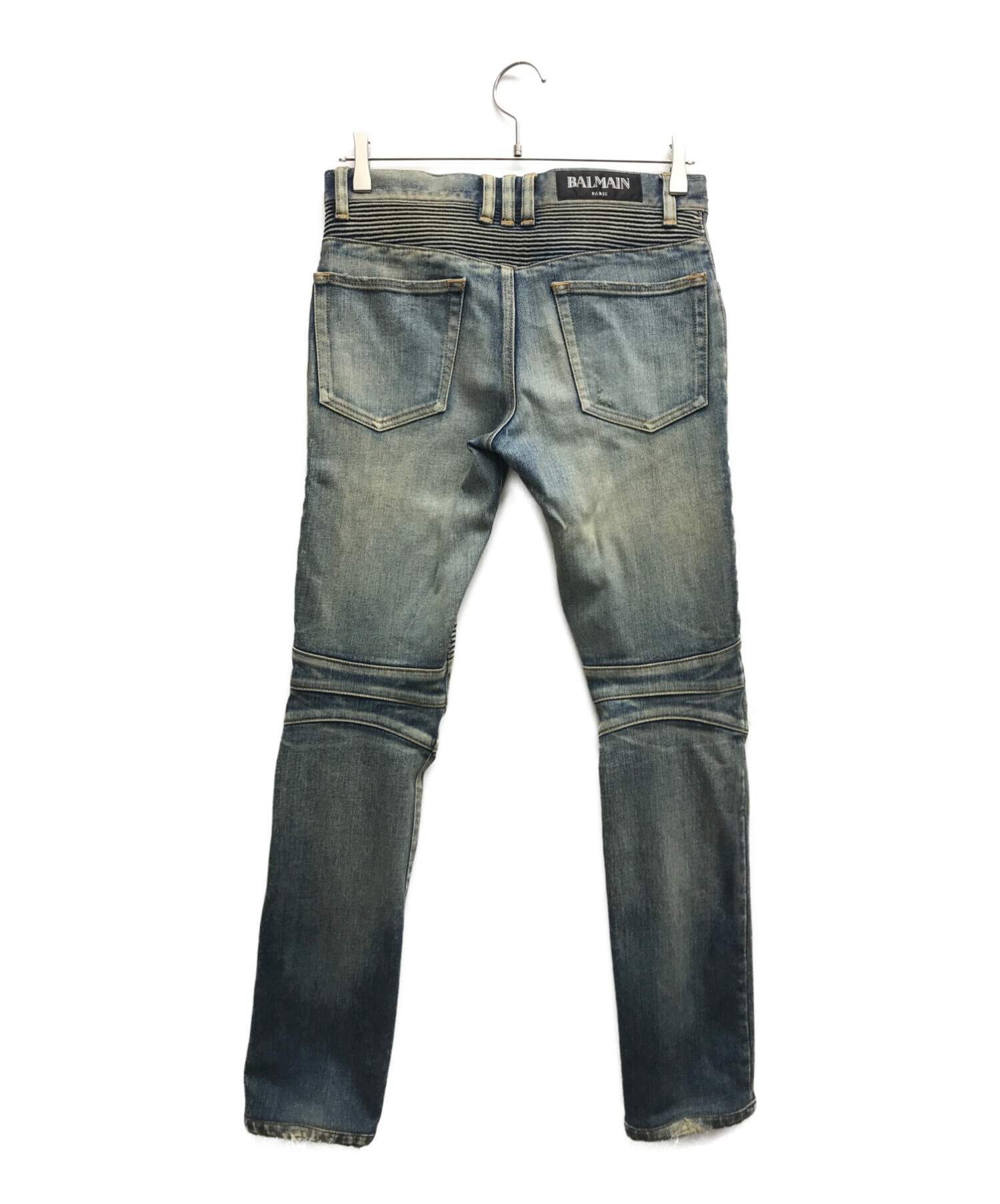 中古・古着通販】BALMAIN (バルマン) バイカーデニムパンツ インディゴ 