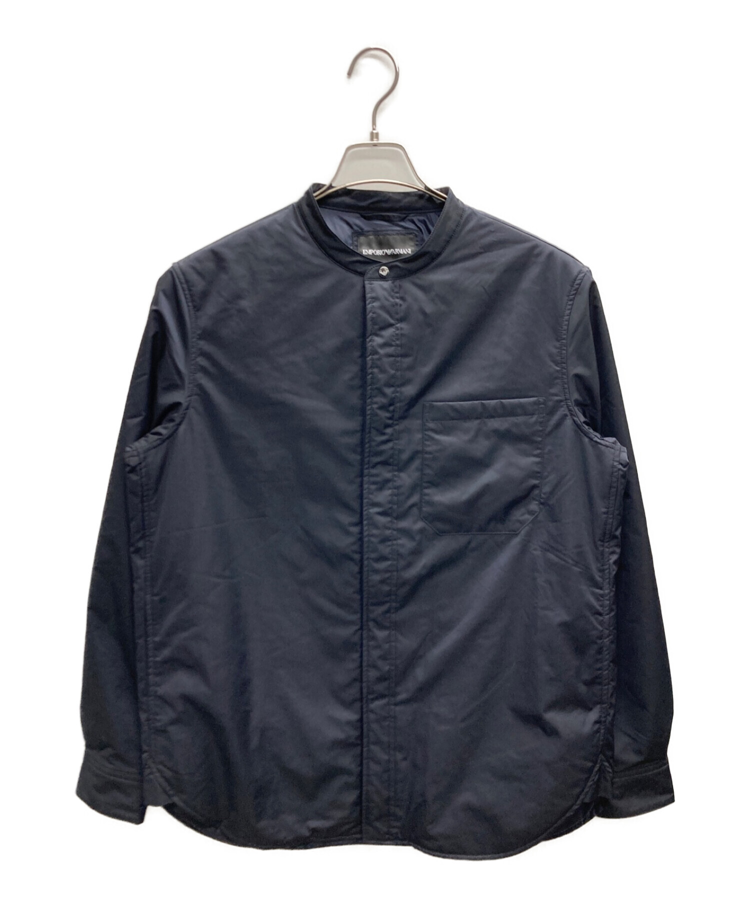 EMPORIO ARMANI (エンポリオアルマーニ) スナップボタンシャツジャケット ネイビー サイズ:Ｍ