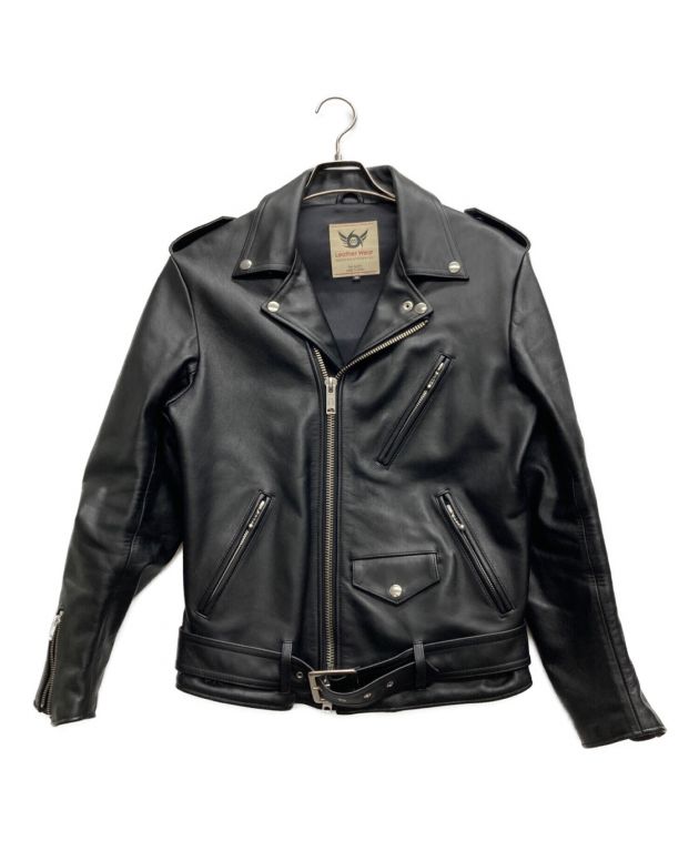 中古・古着通販】666 (トリプルシックス) ダブルライダースジャケット 