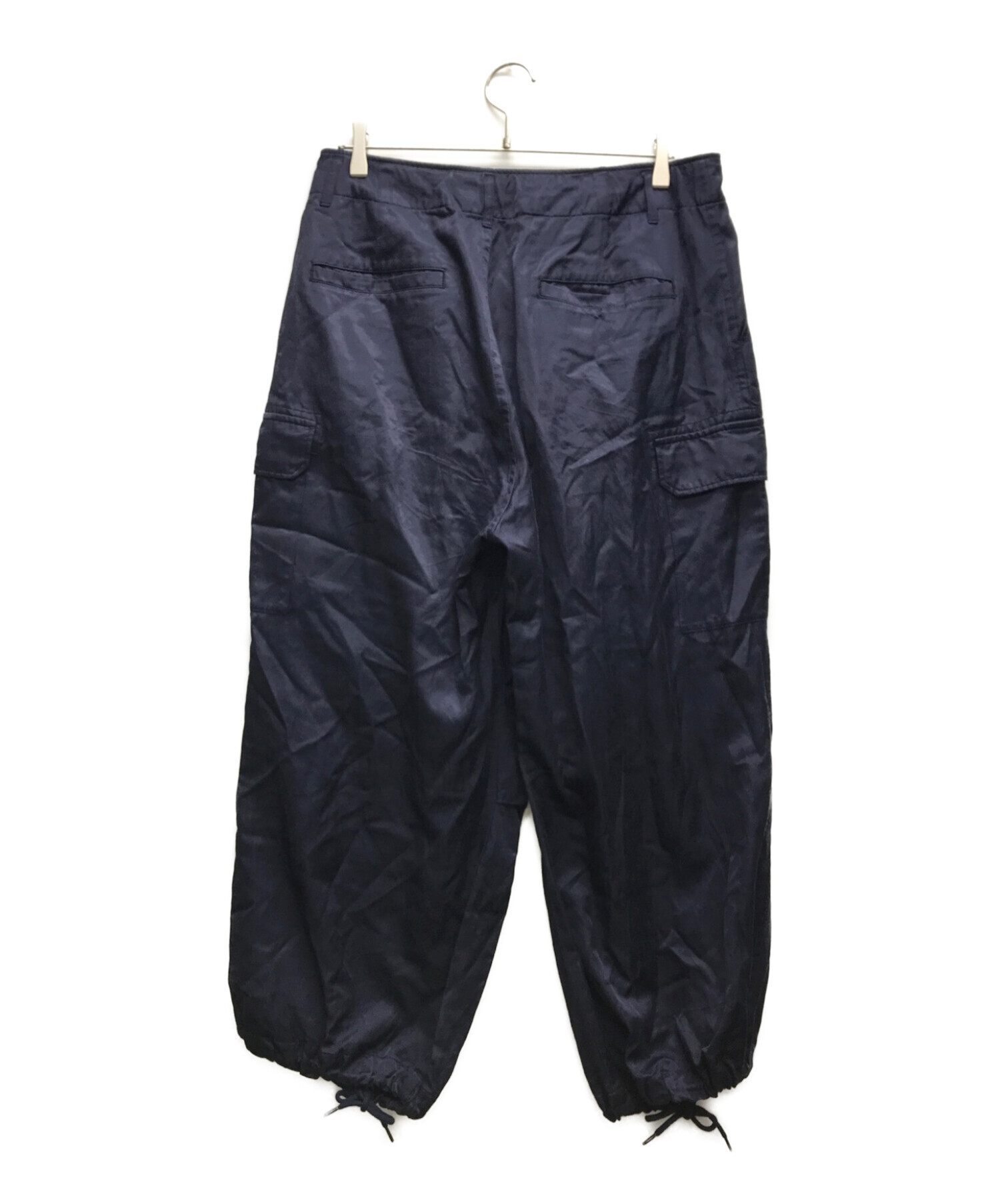 journal standard luxe サテン カーゴパンツネイビー