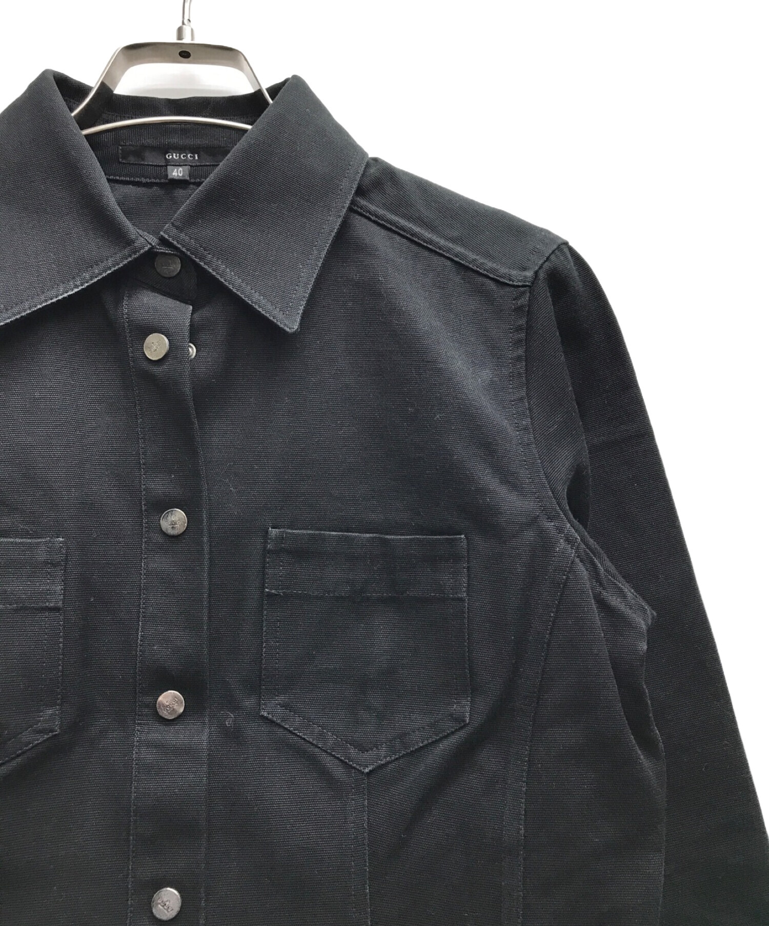 GUCCI デニムジャケット シャツ ブラック 40
