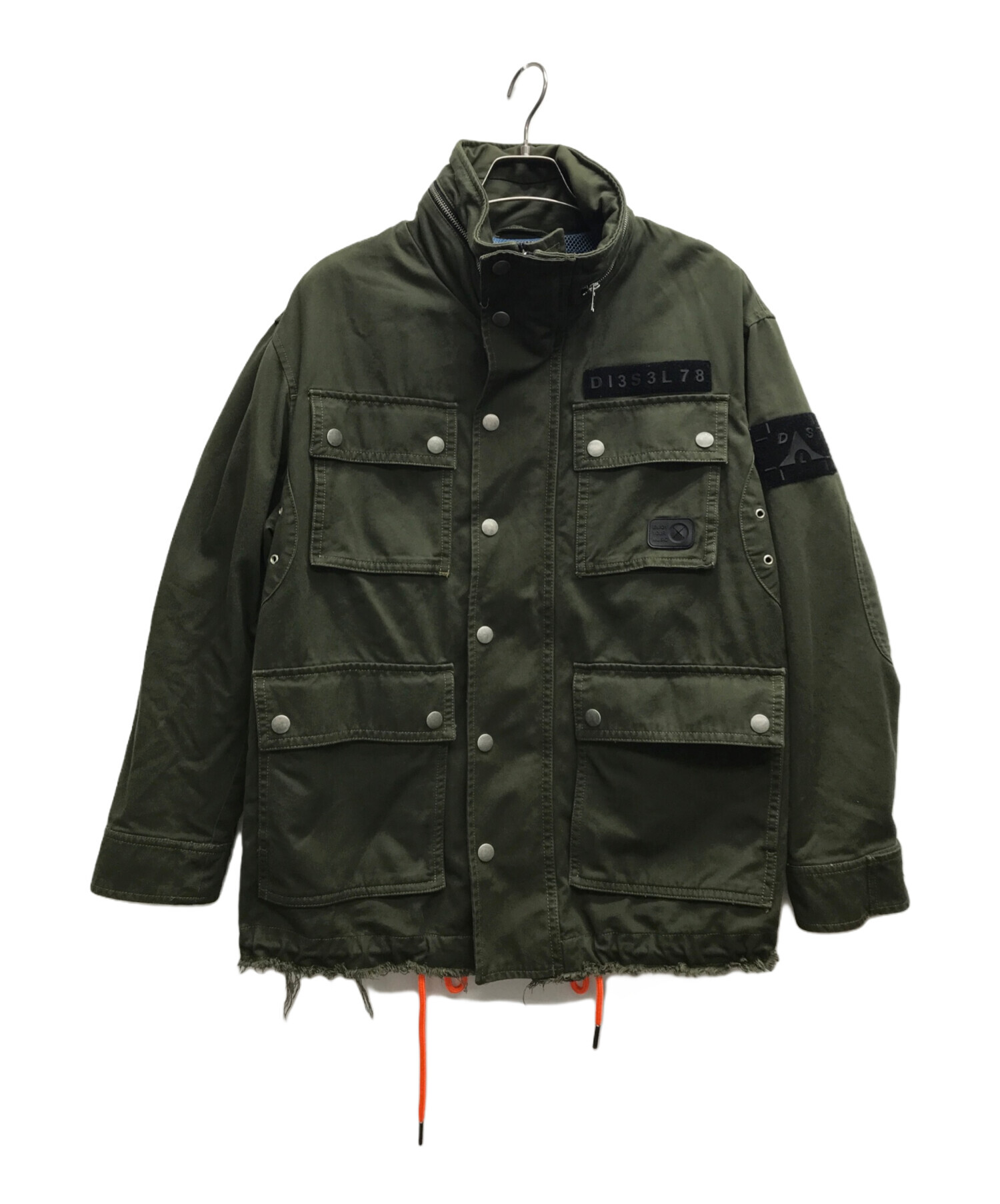 ダメージ加工ジャケット xs カーキ DIESEL 持ちこたえ