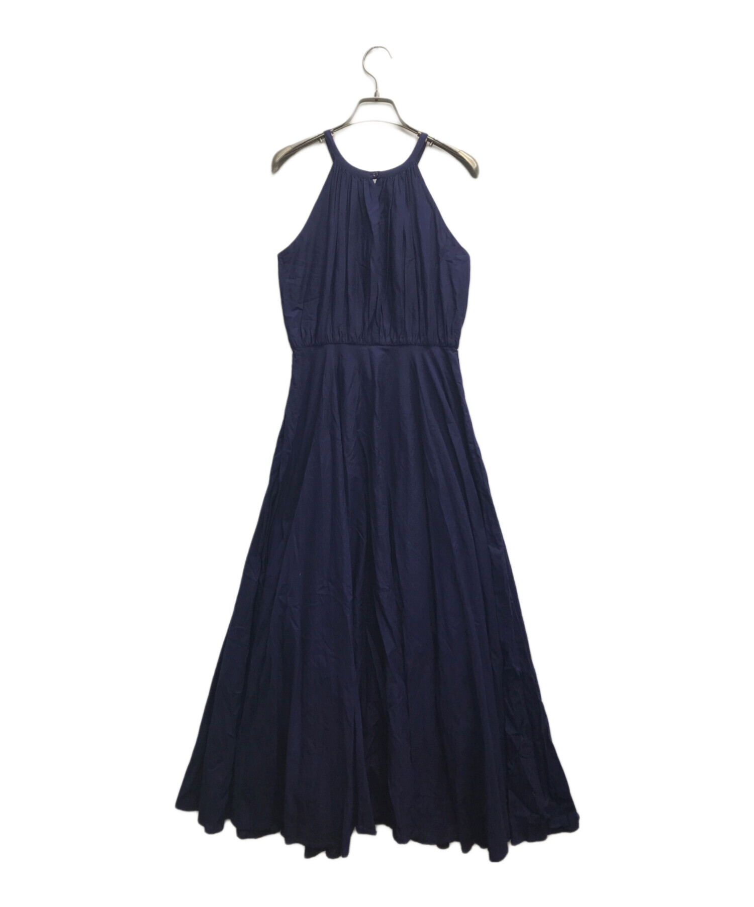 美品 MARIHA マリハ 夏のレディのドレス M ネイビー 紺 マキシ丈