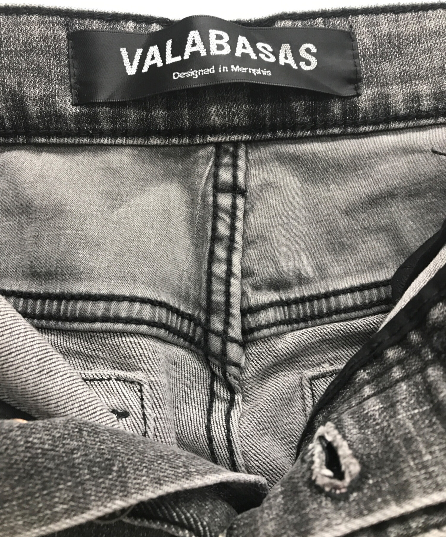 中古・古着通販】VALABASAS (バラバサス) デニムパンツ ブラック  