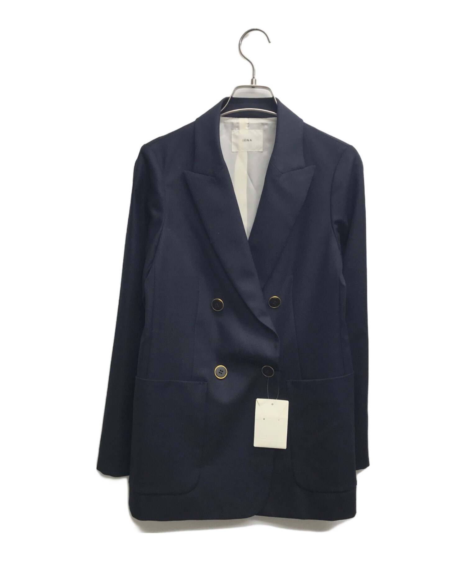 IENA モールチェックダブルブレストジャケット
