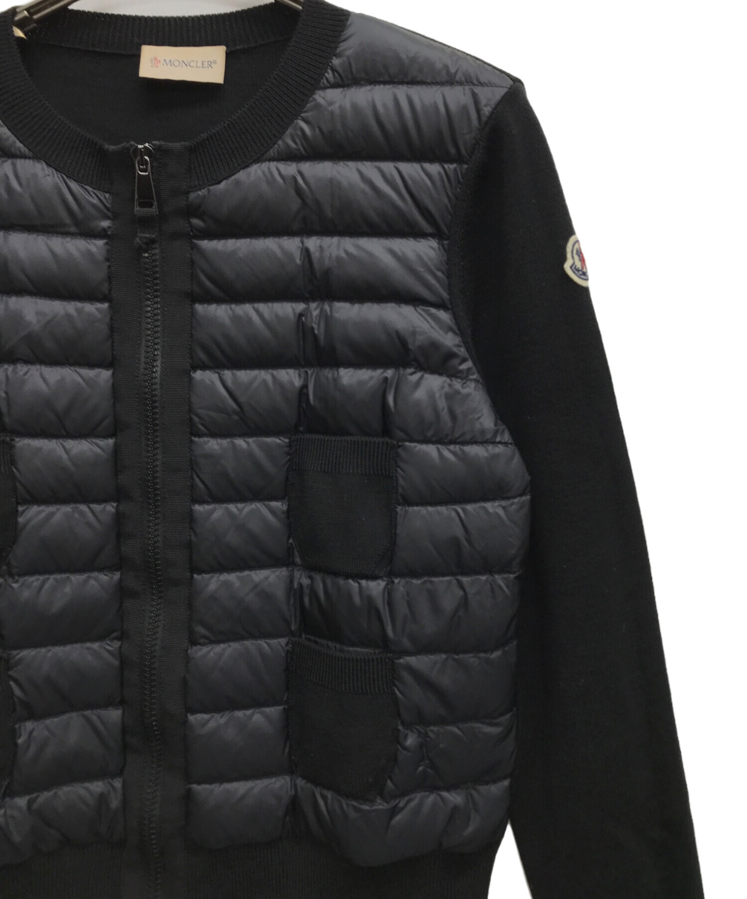 中古・古着通販】MONCLER (モンクレール) CARDIGAN TRICOT ブラック 