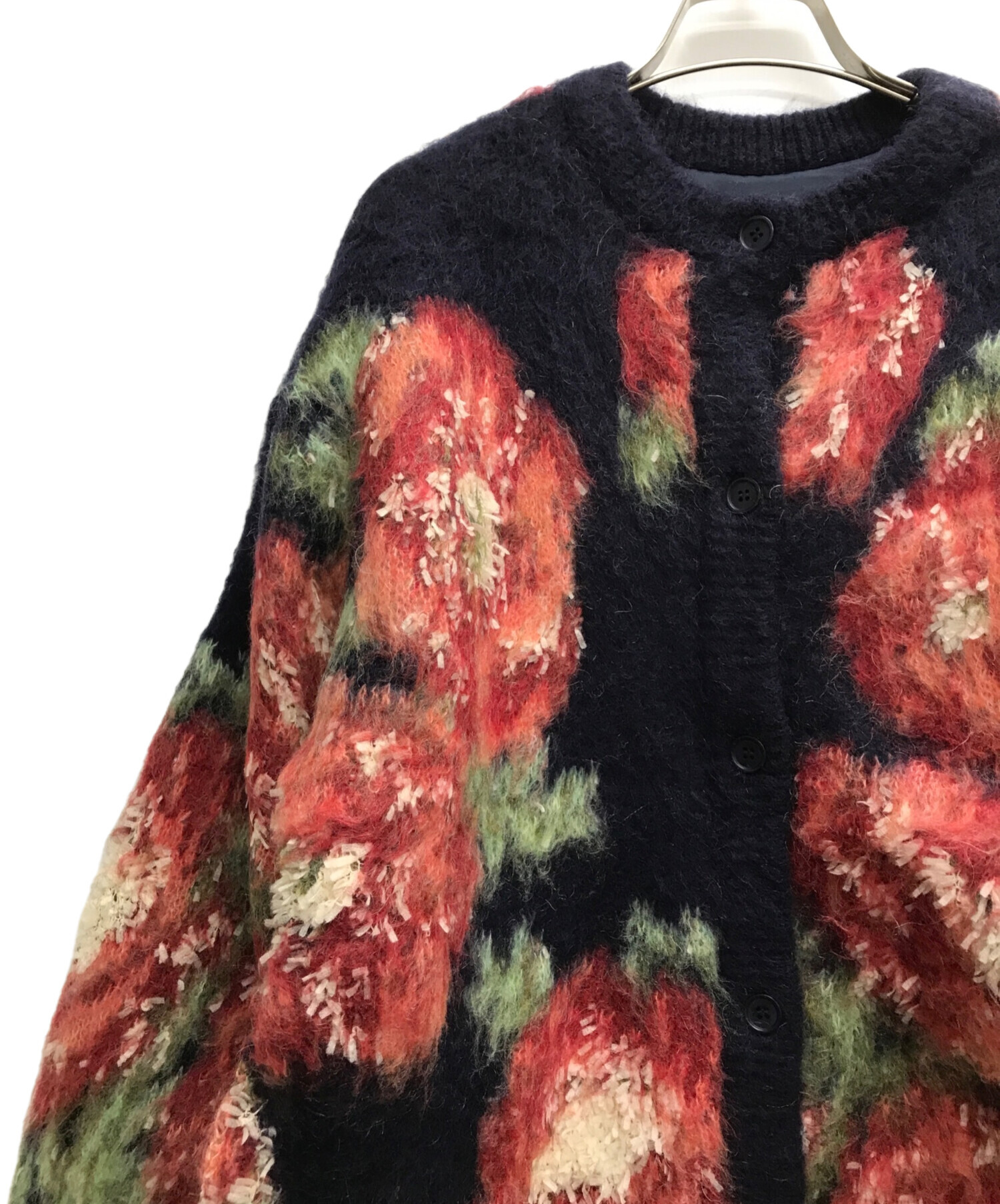 中古・古着通販】AMERI (アメリ) VERONICAJACQUARDKNIT ネイビー 