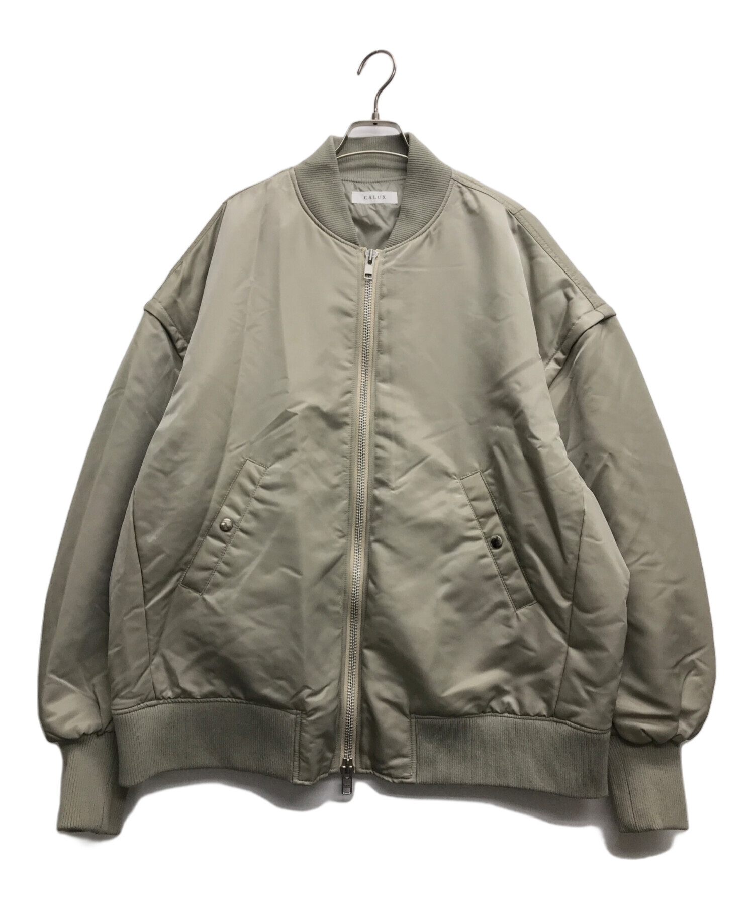 中古・古着通販】CALUX (キャラクス) SHORT BOMBER JACKET セージ 