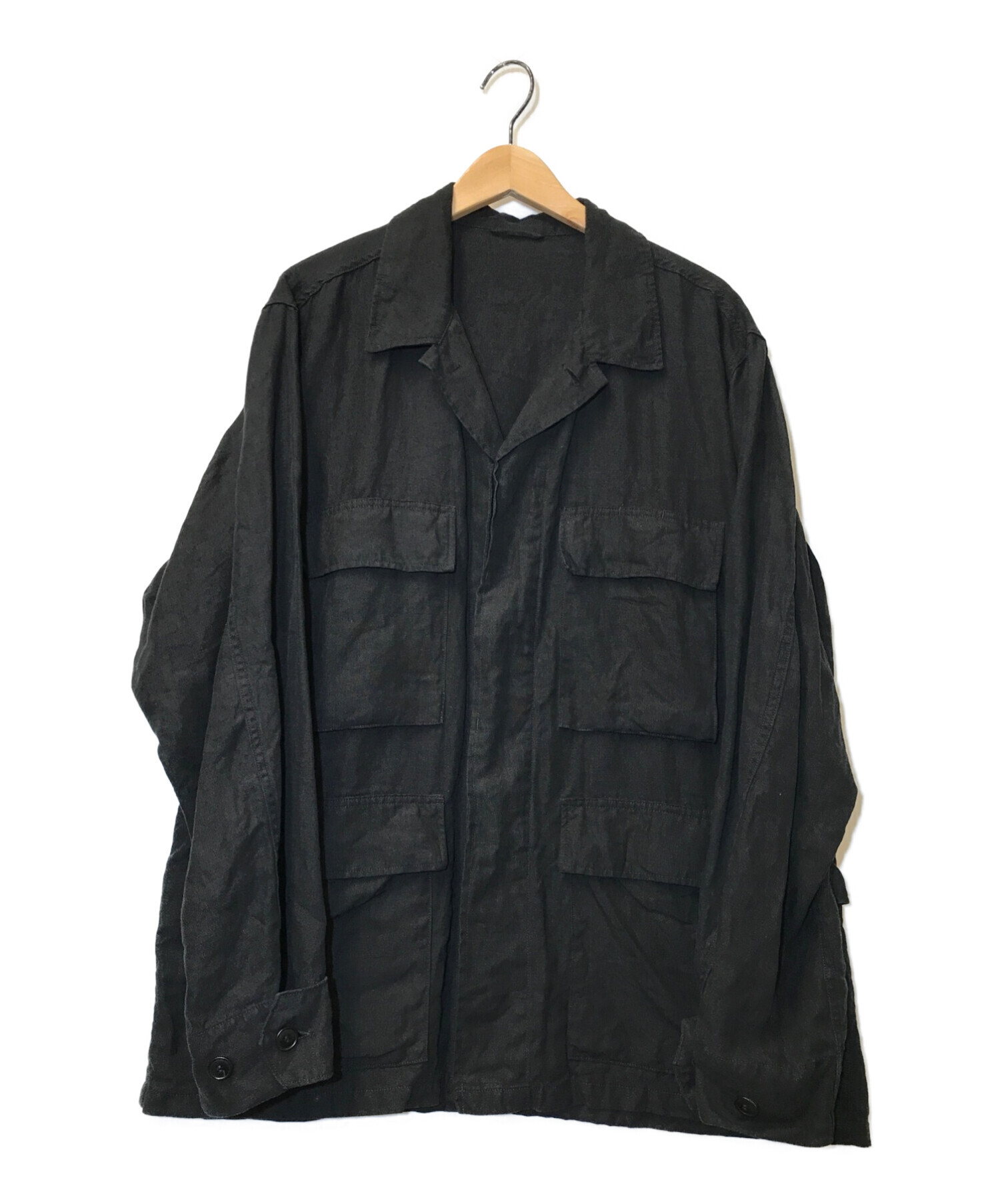 COMOLI (コモリ) リネン B.D.Uジャケット ブラック サイズ:2