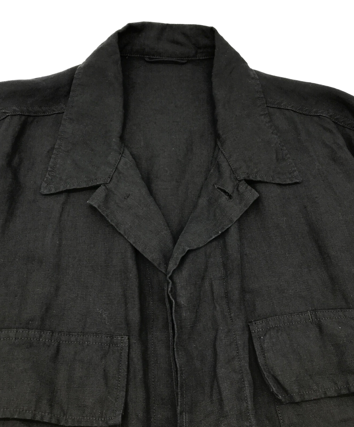 COMOLI (コモリ) リネン B.D.Uジャケット ブラック サイズ:2