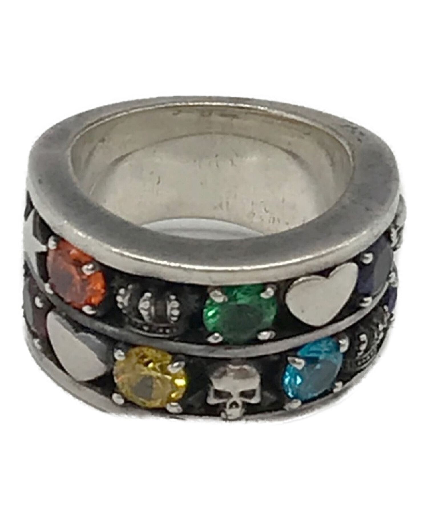 定価4.7万★Justin Davis マルチチャーム装飾リング 指輪（22号）