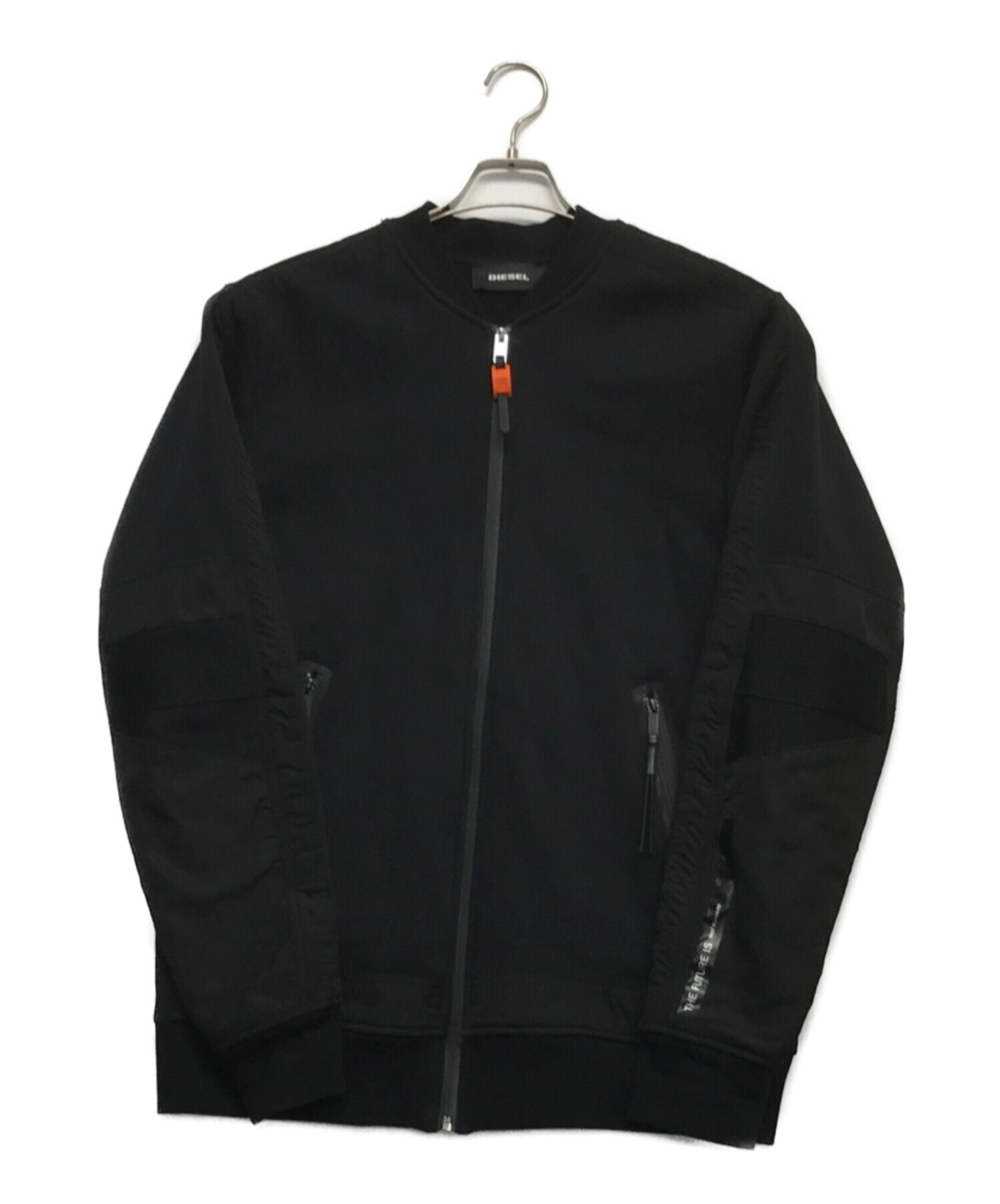 DIESEL (ディーゼル) オーバーサイズMA-1ジャケット ブラック サイズ:XL