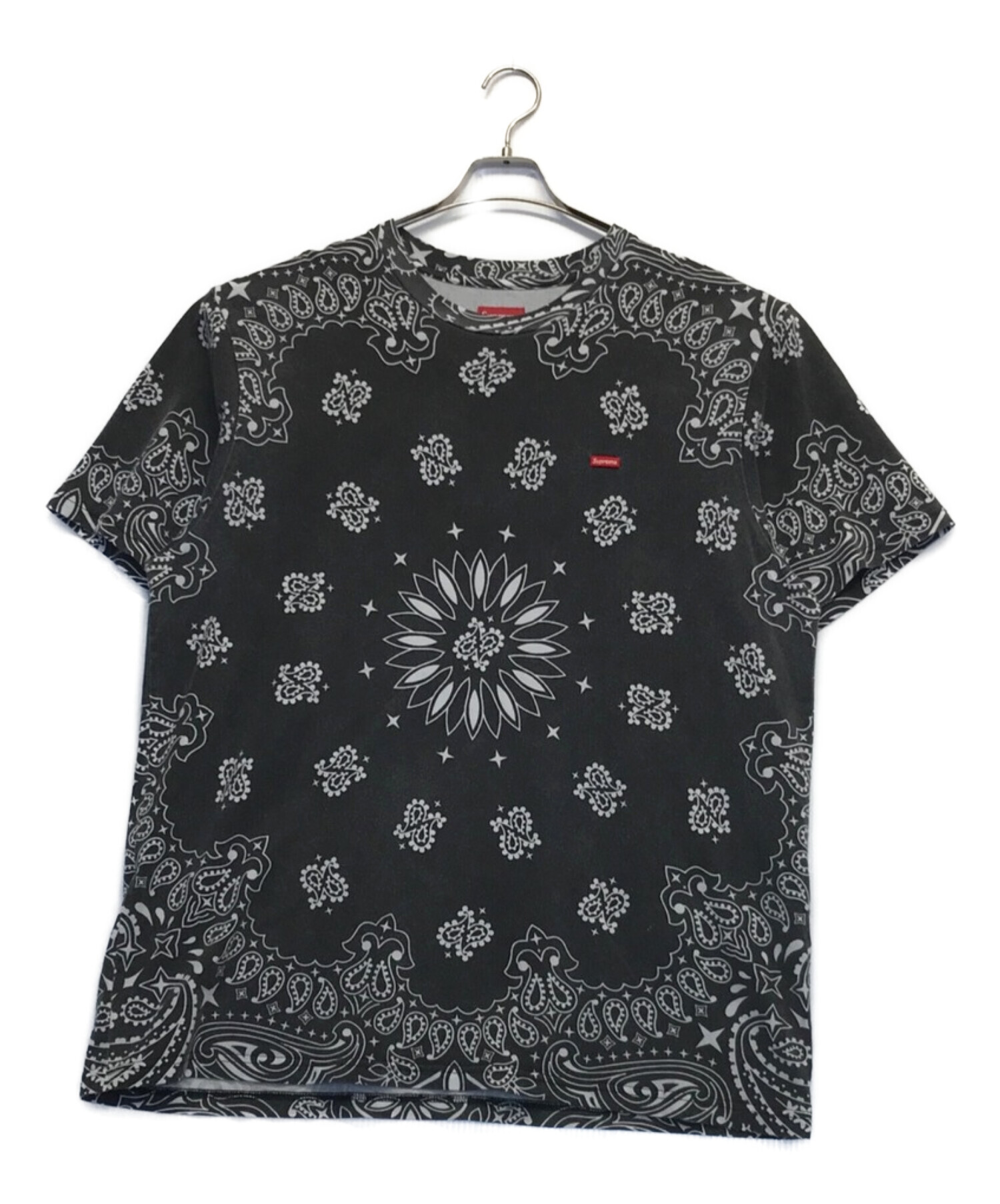 Supreme (シュプリーム) バンダナスモールボックスTシャツ ブラック サイズ:XL