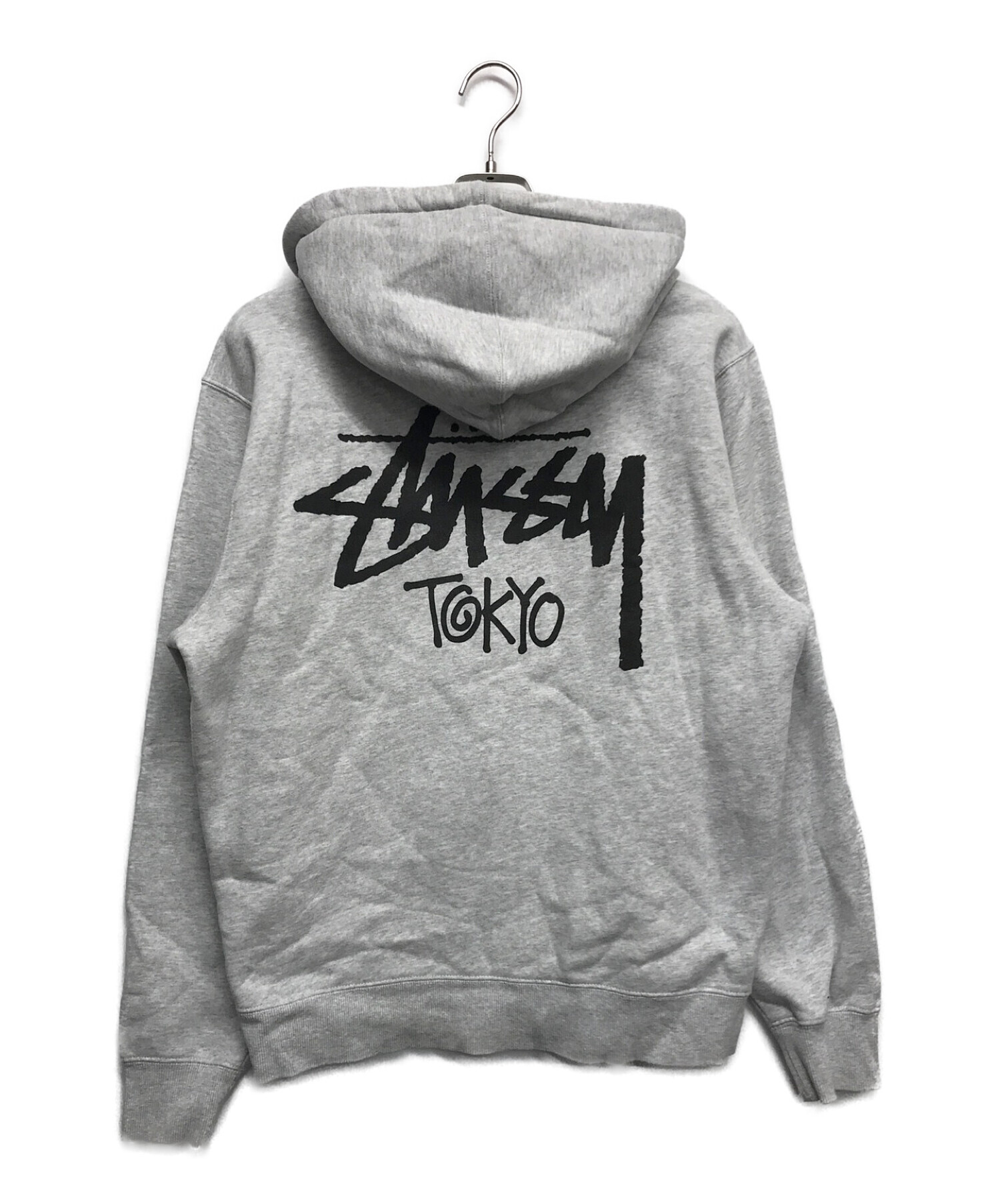 中古・古着通販】stussy (ステューシー) ジップパーカー グレー サイズ 