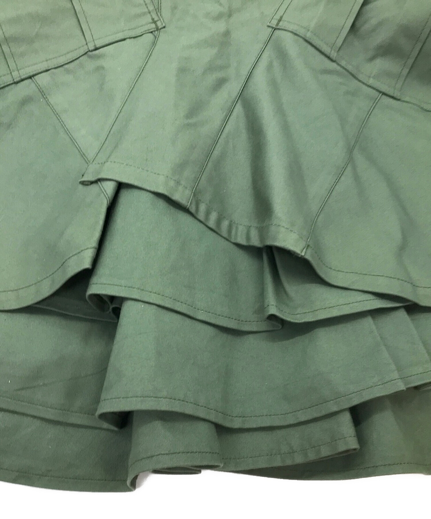 JUNYA WATANABE COMME des GARCONS (ジュンヤワタナベ コムデギャルソン) 再構築ミリタリーマーメイドスカート グリーン  サイズ:M