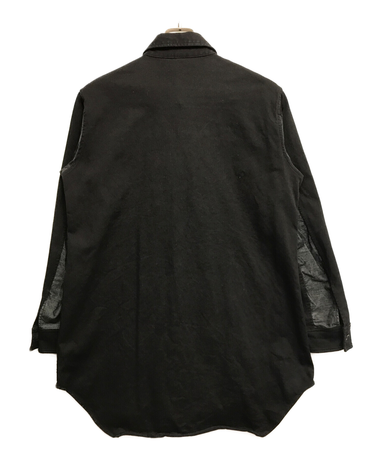 GROUND Y (グラウンドワイ) パッチワークシャツ ブラック サイズ:3