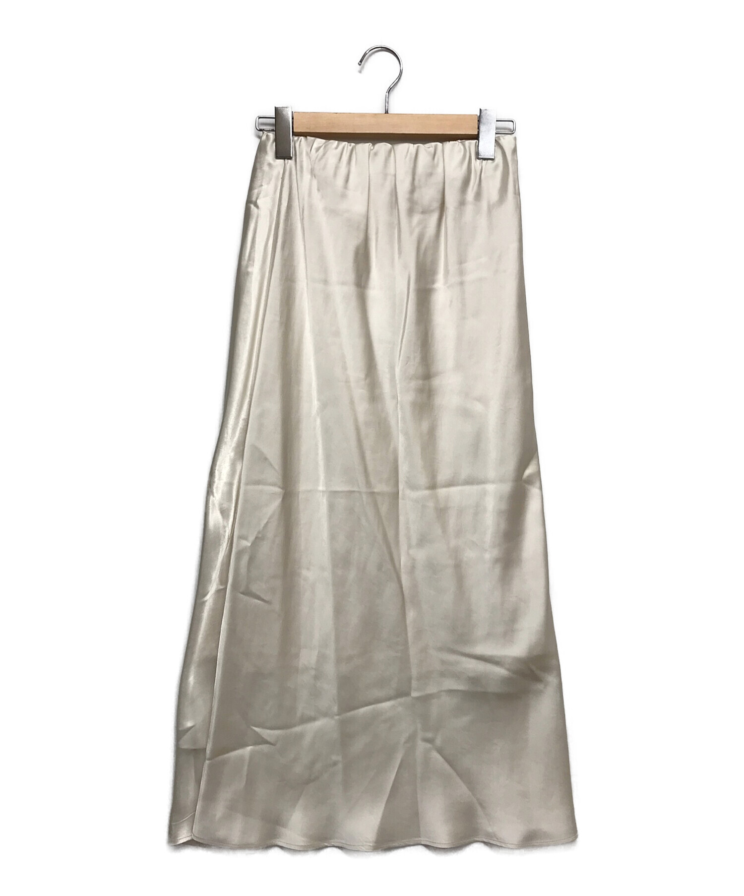 Noble (ノーブル) ナローAラインサテンスカート ホワイト サイズ:記載無