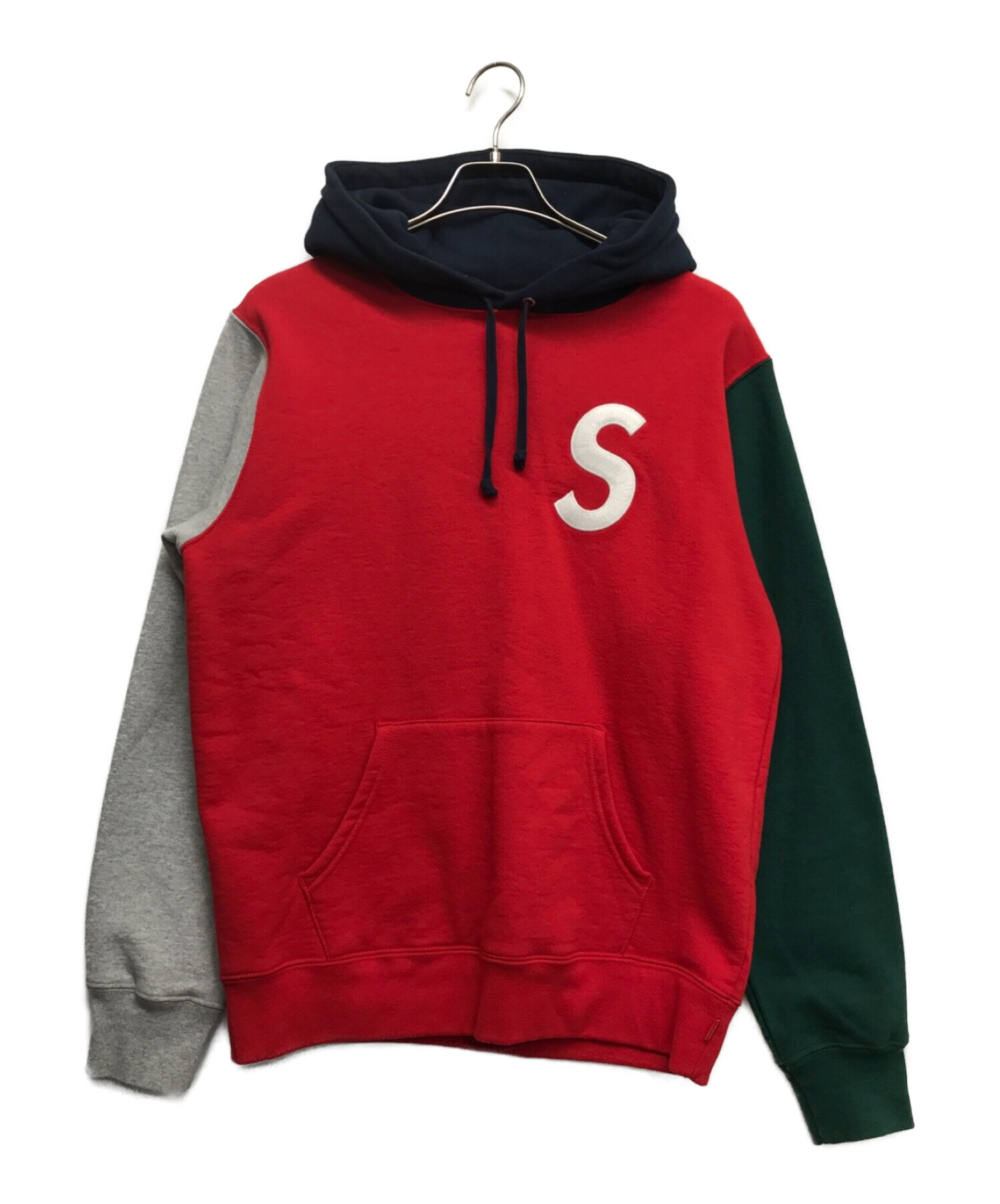 Supreme S Logo Colorblocked Hooded  M