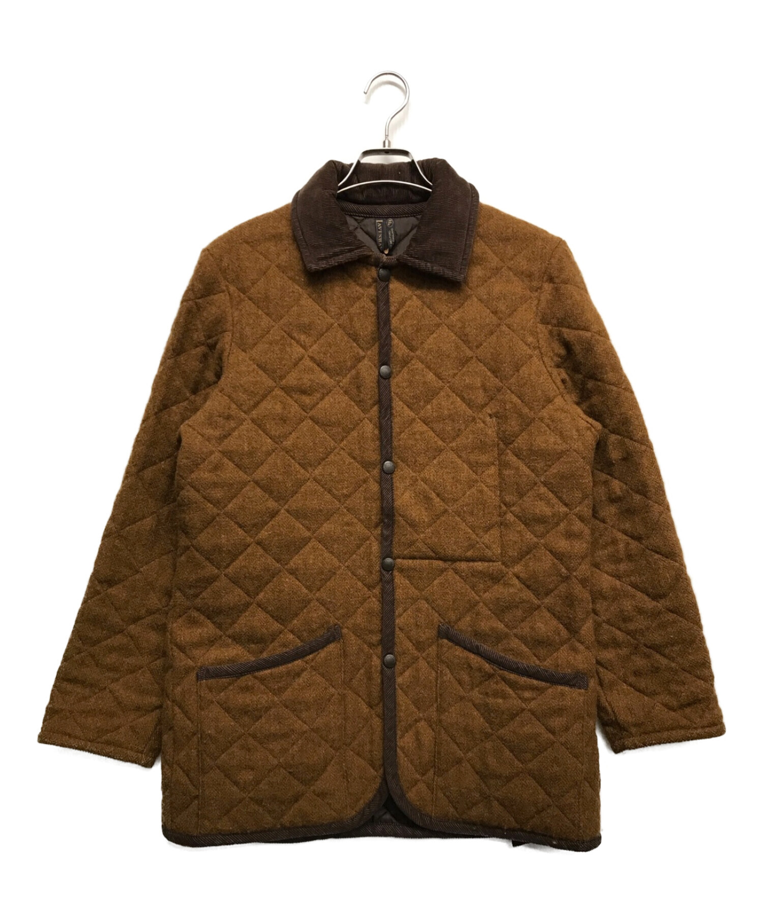 美品　ラベンハムのキルティングフード付きジャケット　オレンジ　38サイズ