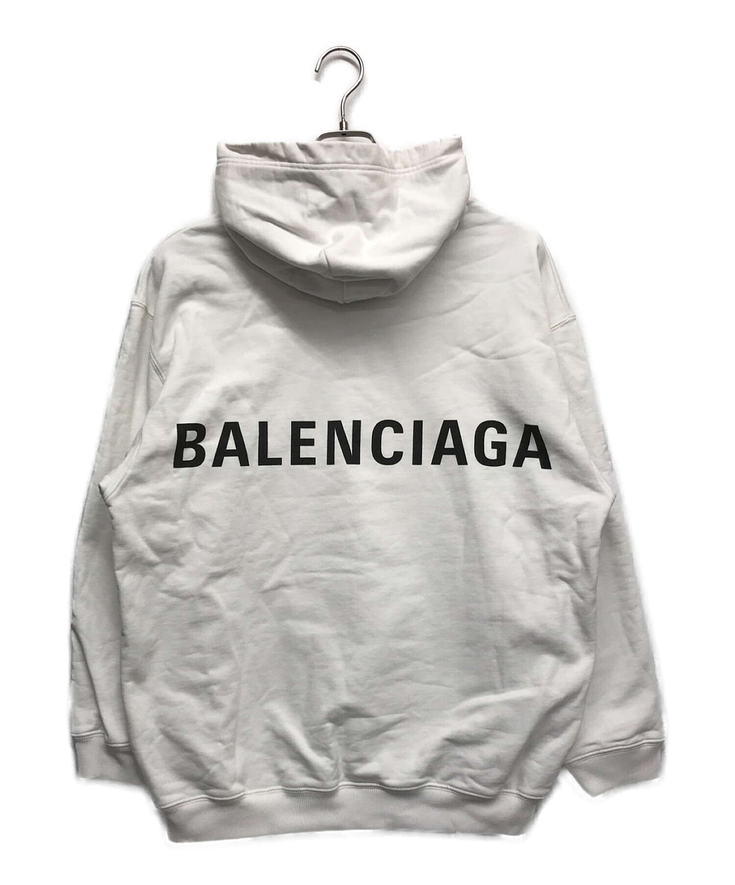 BALENCIAGA (バレンシアガ) バックロゴパーカー ホワイト サイズ:XS
