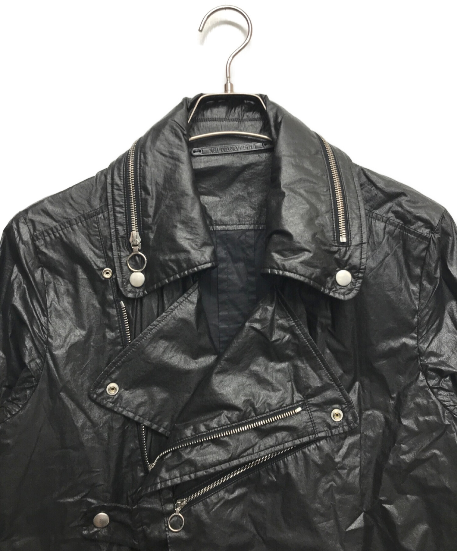 Lorenzo Asola 香ばし レザーライダースジャケット S emmeti