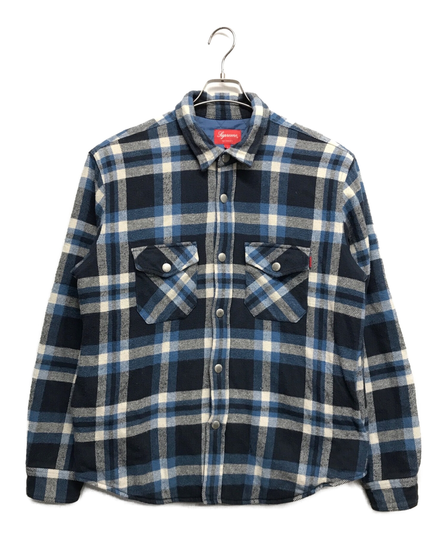 supreme Quilted Flannel Shirt Mサイズ