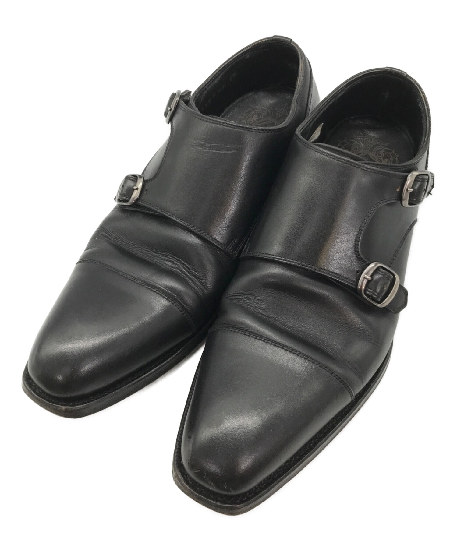 Shetland Fox ダブルモンクストラップ 黒