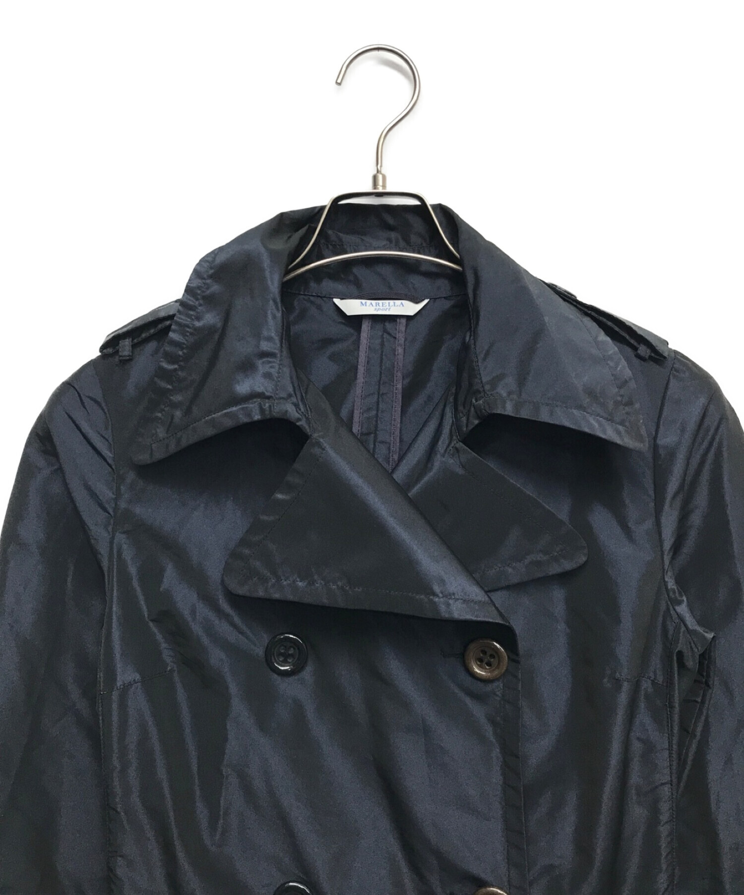 中古・古着通販】MARELLA (マレーラ) トレンチコート ネイビー サイズ  