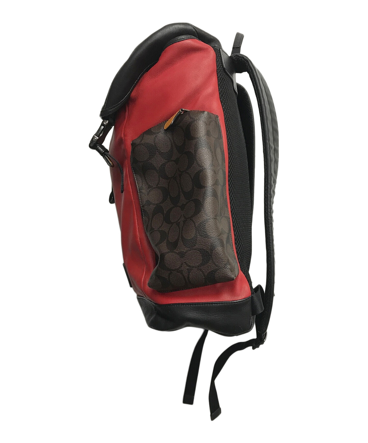 中古・古着通販】COACH (コーチ) リュック レッド×ブラック｜ブランド
