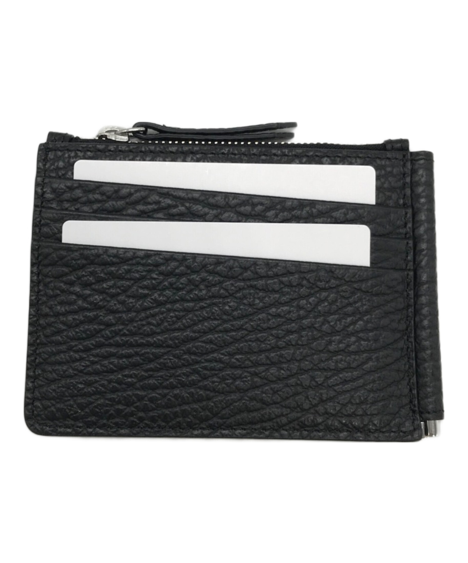 マルジェラ ブラックレザー二つ折り財布 Maison Margiela ブラック