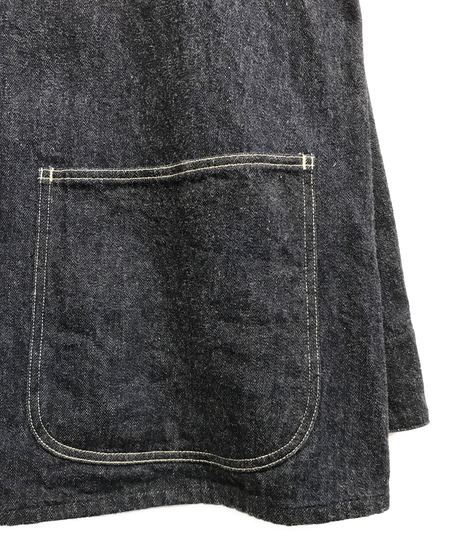 comoli 22aw デニムワークジャケット　ブラック COMOLI ブラックデニム ワーク ジャケット, Black – Navyblue