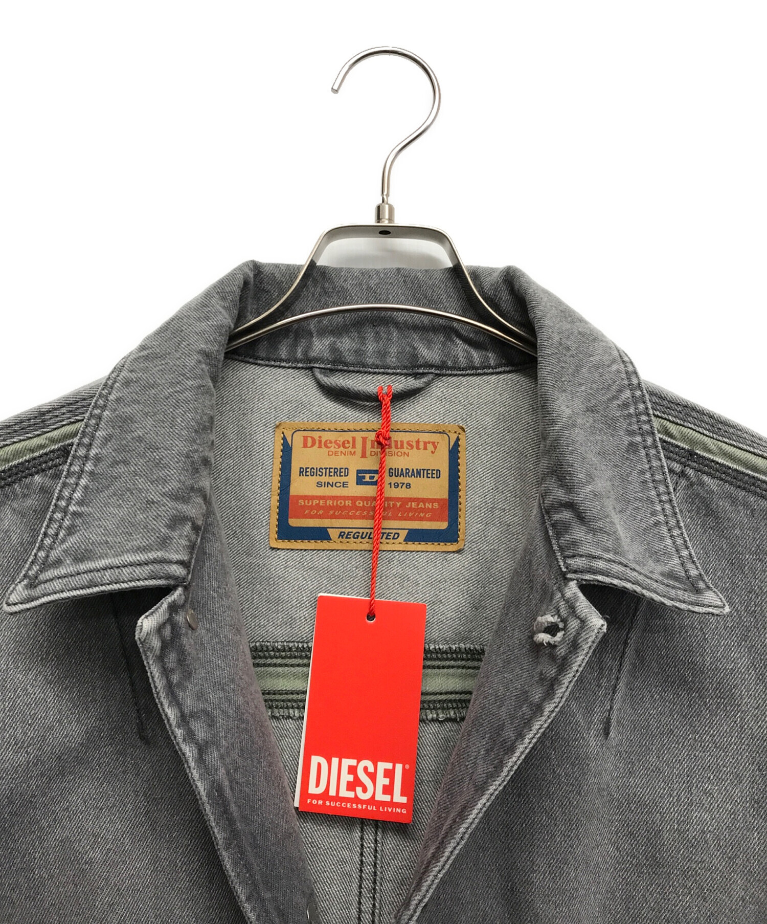 中古・古着通販】DIESEL (ディーゼル) デニムカバーオール グレー 