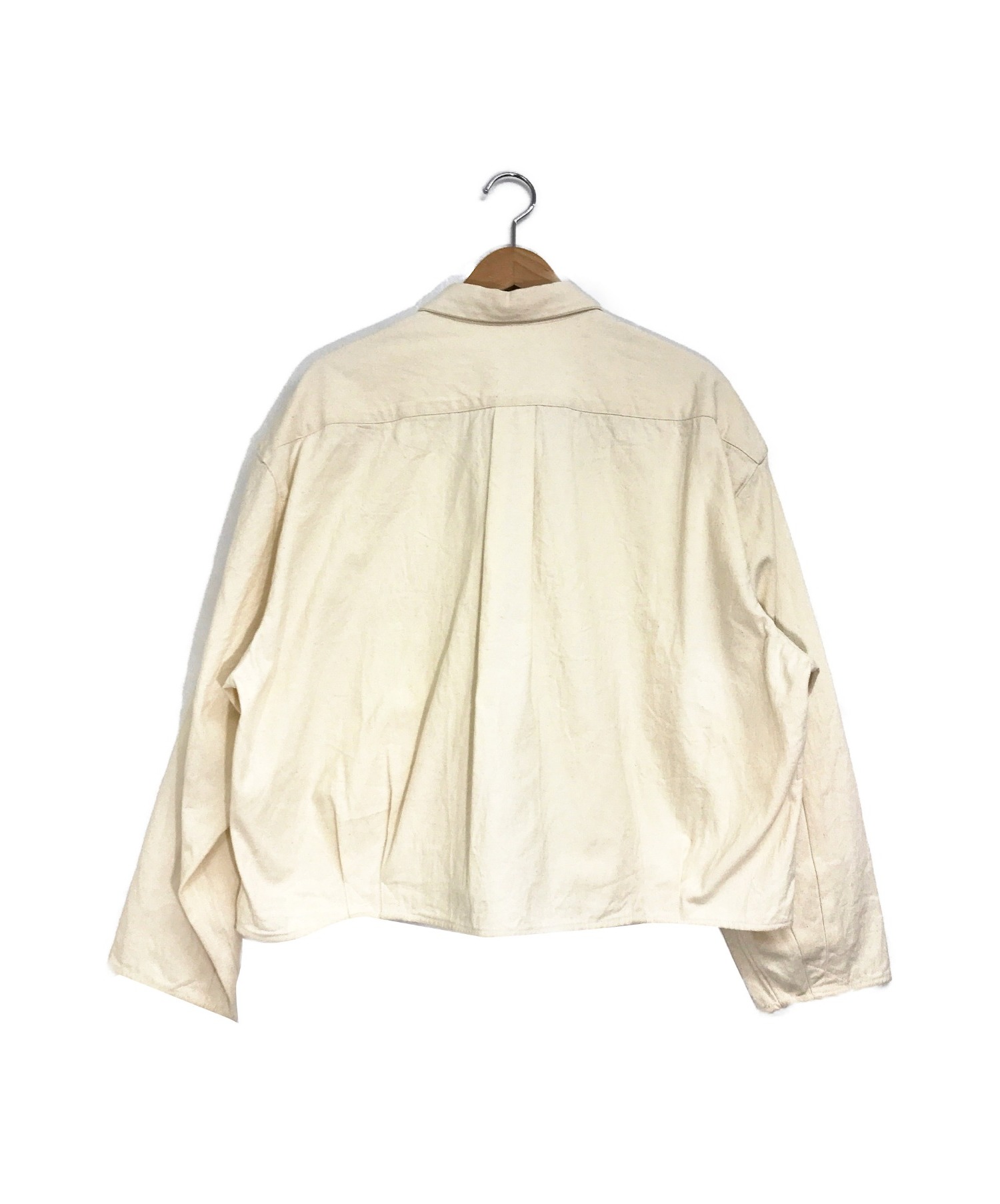 uru tokyo (ウル トーキョー) オーバーサイズショートシャツ アイボリー サイズ:Free OVERSIZED SHORT SHIRT
