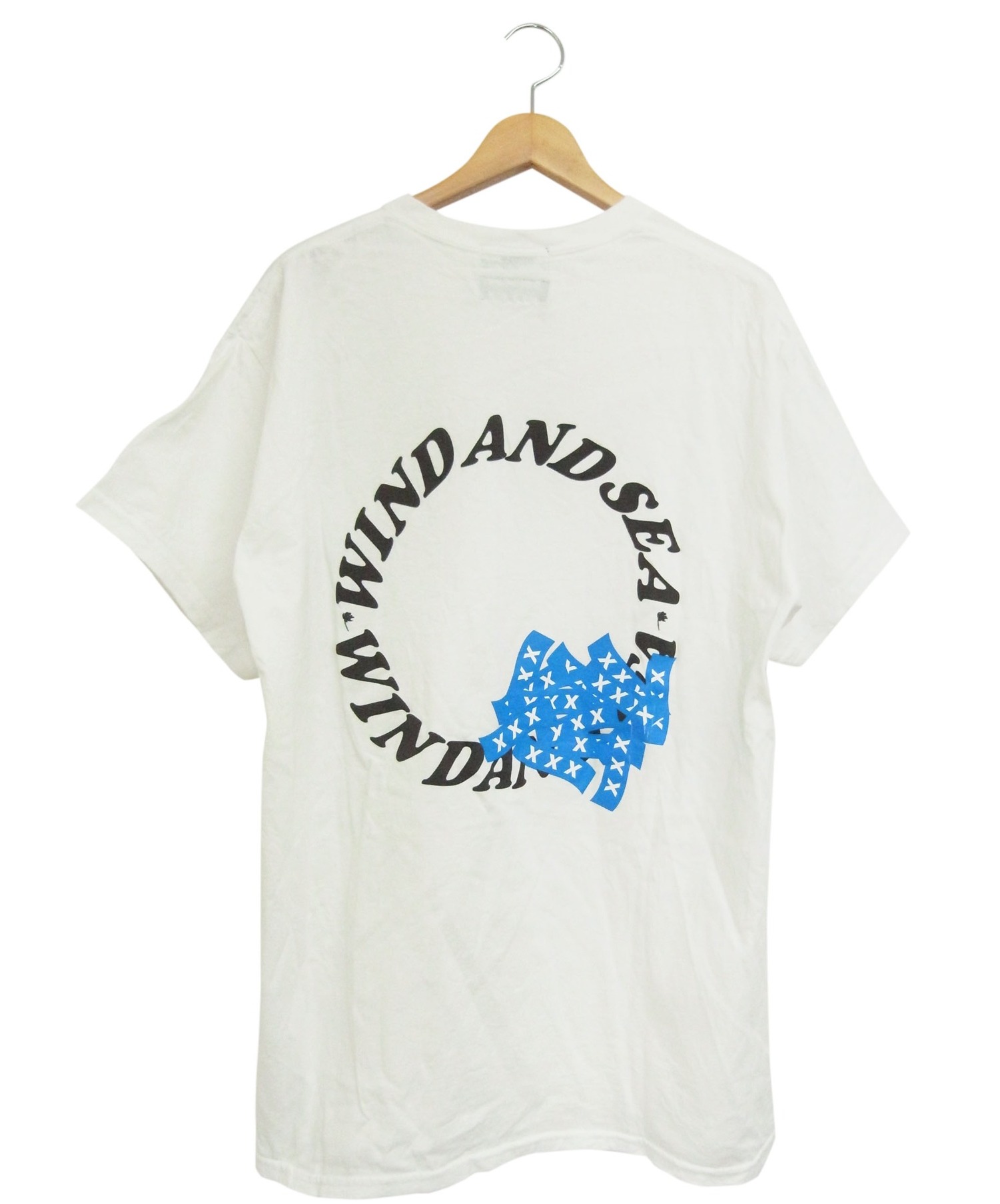WIND AND SEA×GOD SELECTION XXX (ウィンダンシー×ゴッドセレクショントリプルエックス) サークルロゴプリントTシャツ  ホワイト サイズ:L 2020SSモデル