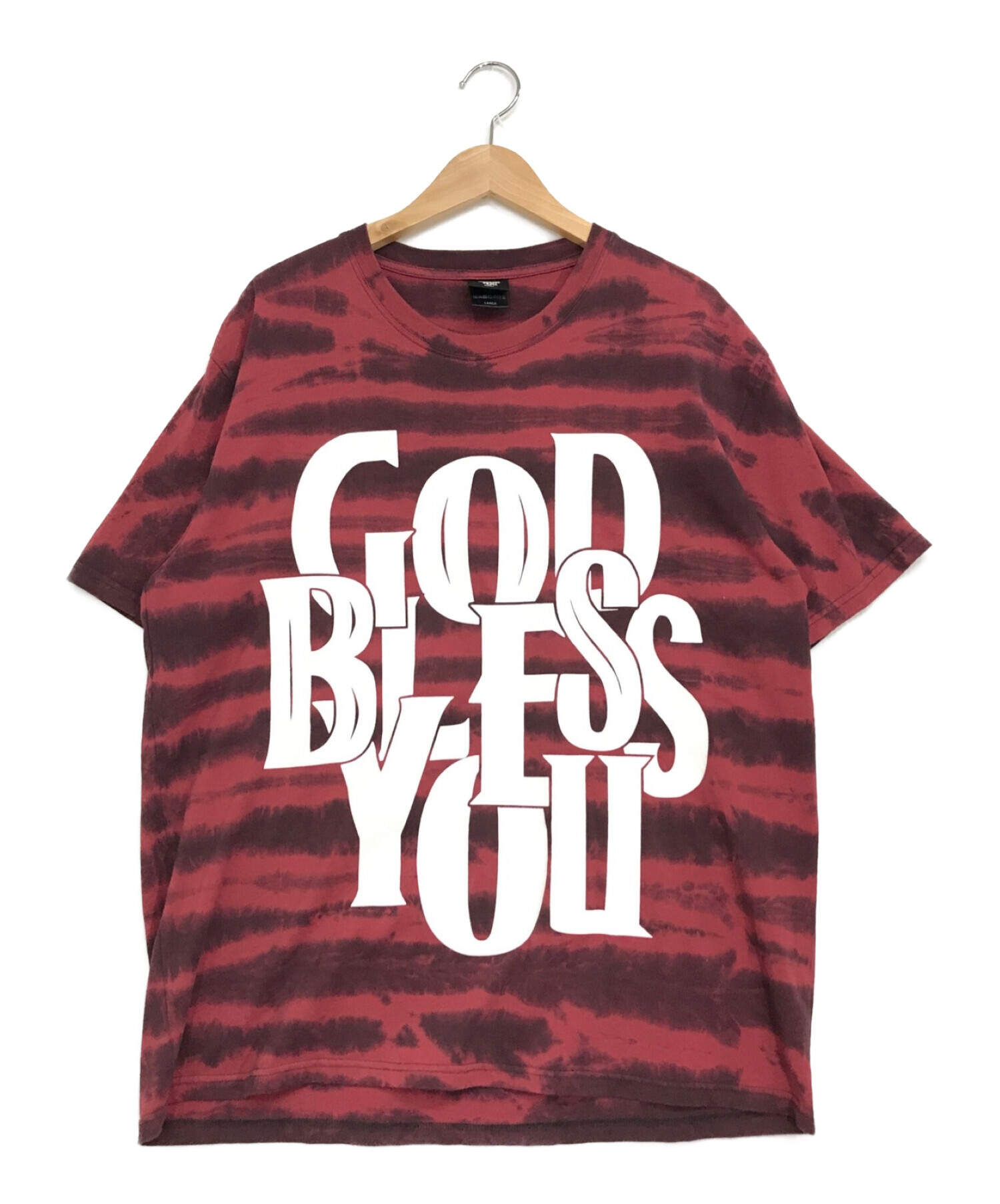 GOD BLESS YOU (ゴッド ブレス ユー) プリントTシャツ レッド サイズ:L