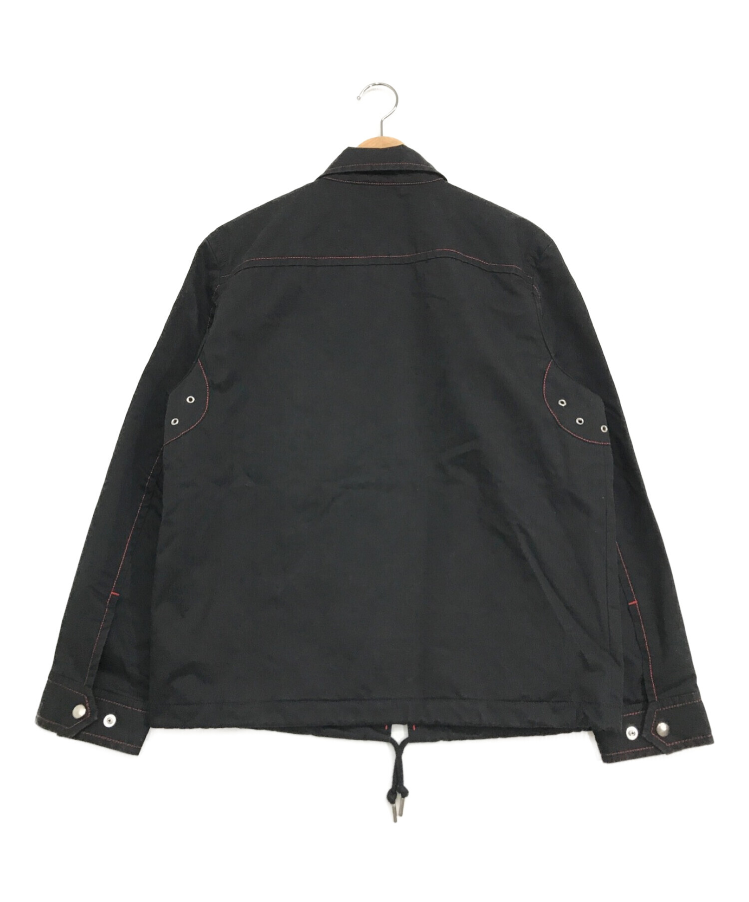 DIESEL (ディーゼル) ステッチジップアップジャケット ブラック サイズ:S