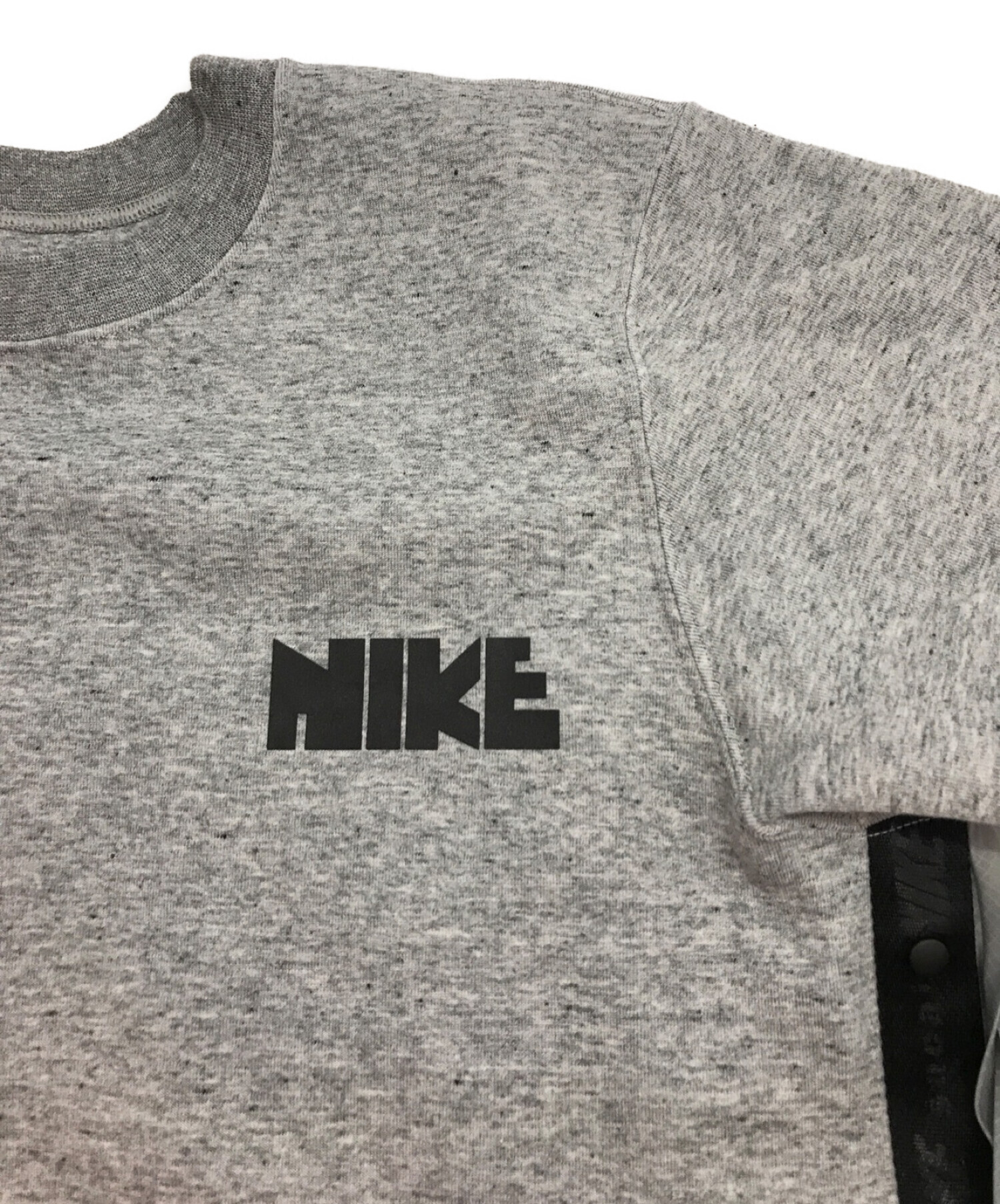 NIKE (ナイキ) sacai (サカイ) バックプリーツTシャツ グレー サイズ:L
