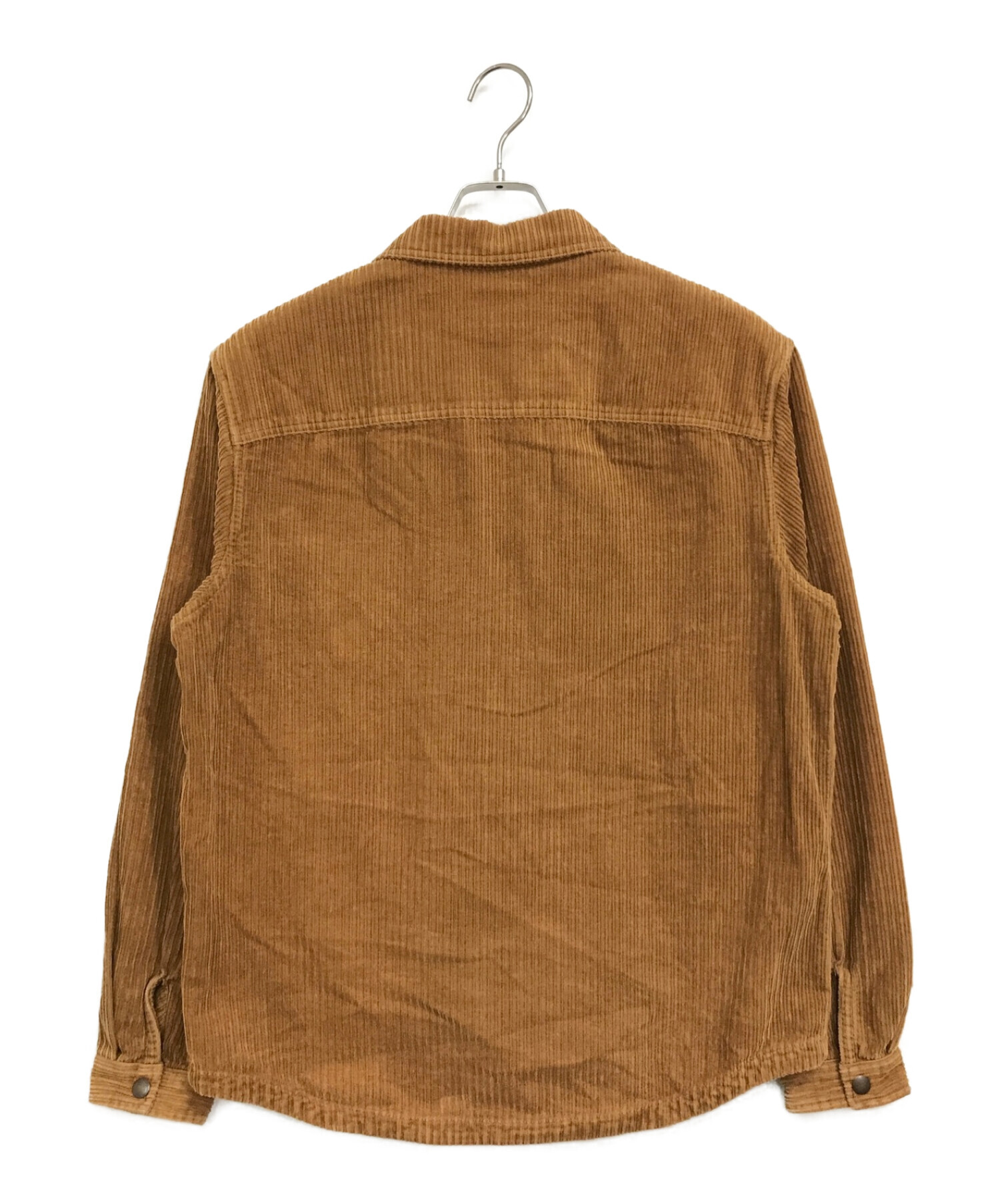 SUPREME (シュプリーム) コーデュロイジップシャツ 17AW Corduroy Zip Up Shirt ブラウン サイズ:M