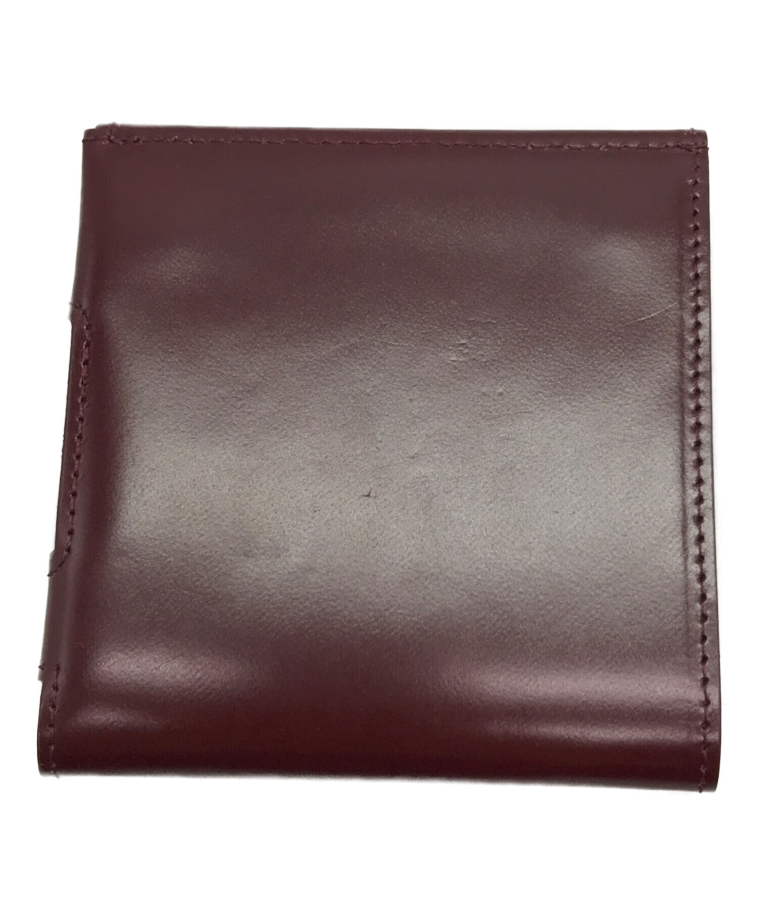 abrasus アブラサス 薄い財布 ボルドー - 折り財布