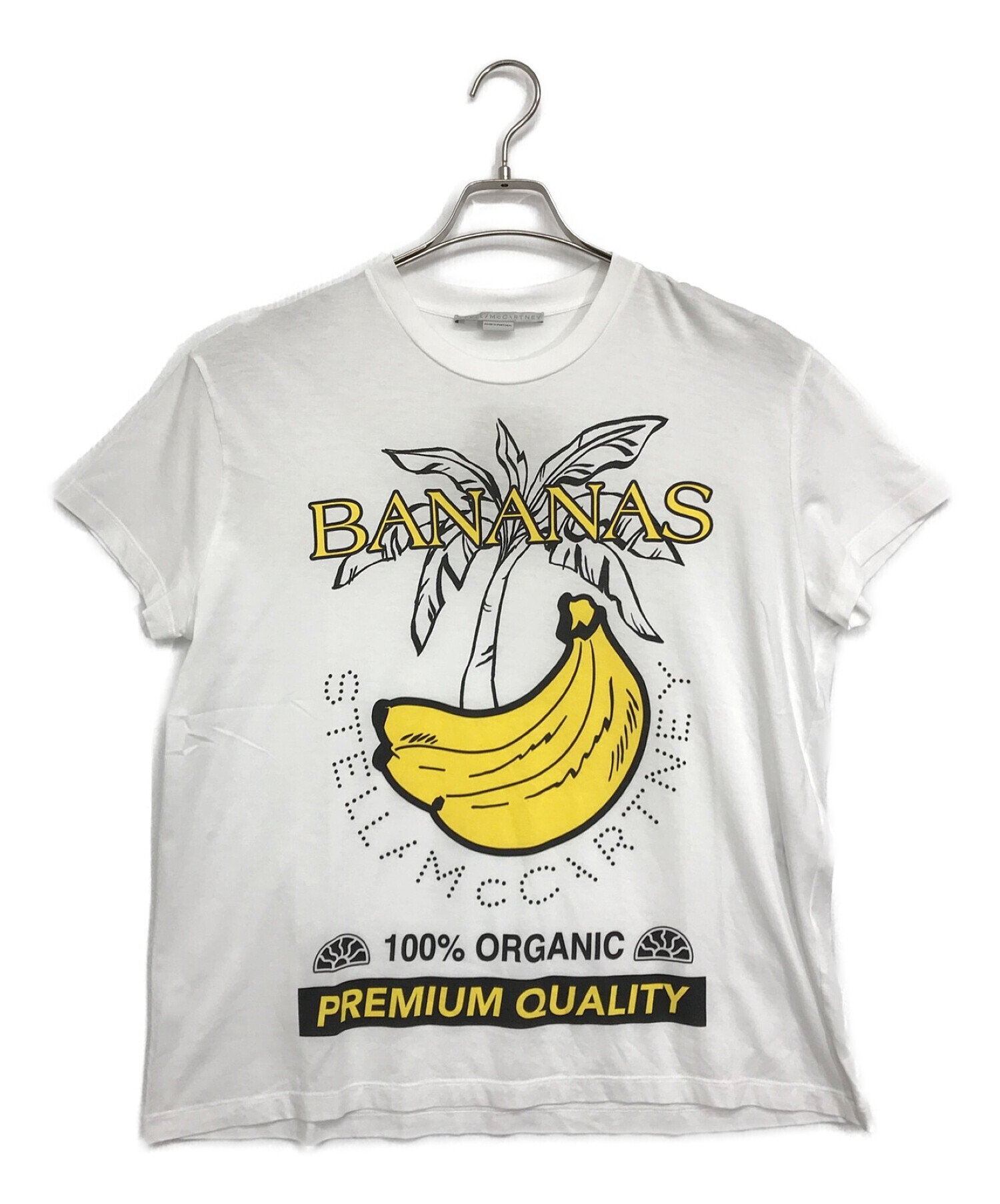 STELLA McCARTNEY (ステラマッカートニー) バナナプリントTシャツ BANANAS 半袖 S/S ホワイト サイズ:36