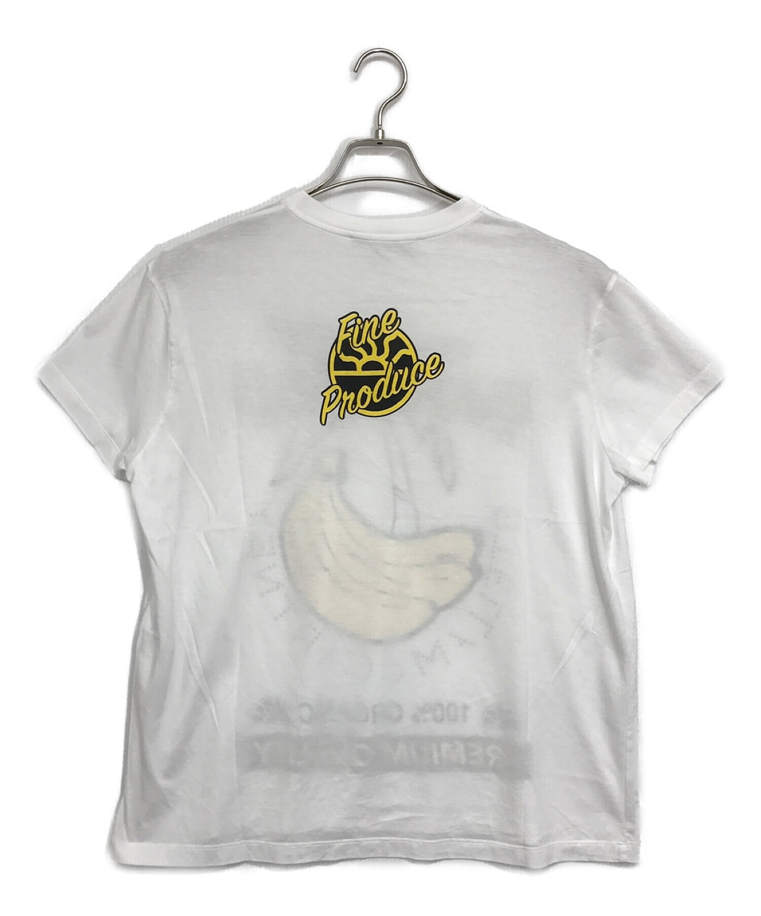 STELLA McCARTNEY (ステラマッカートニー) バナナプリントTシャツ BANANAS 半袖 S/S ホワイト サイズ:36