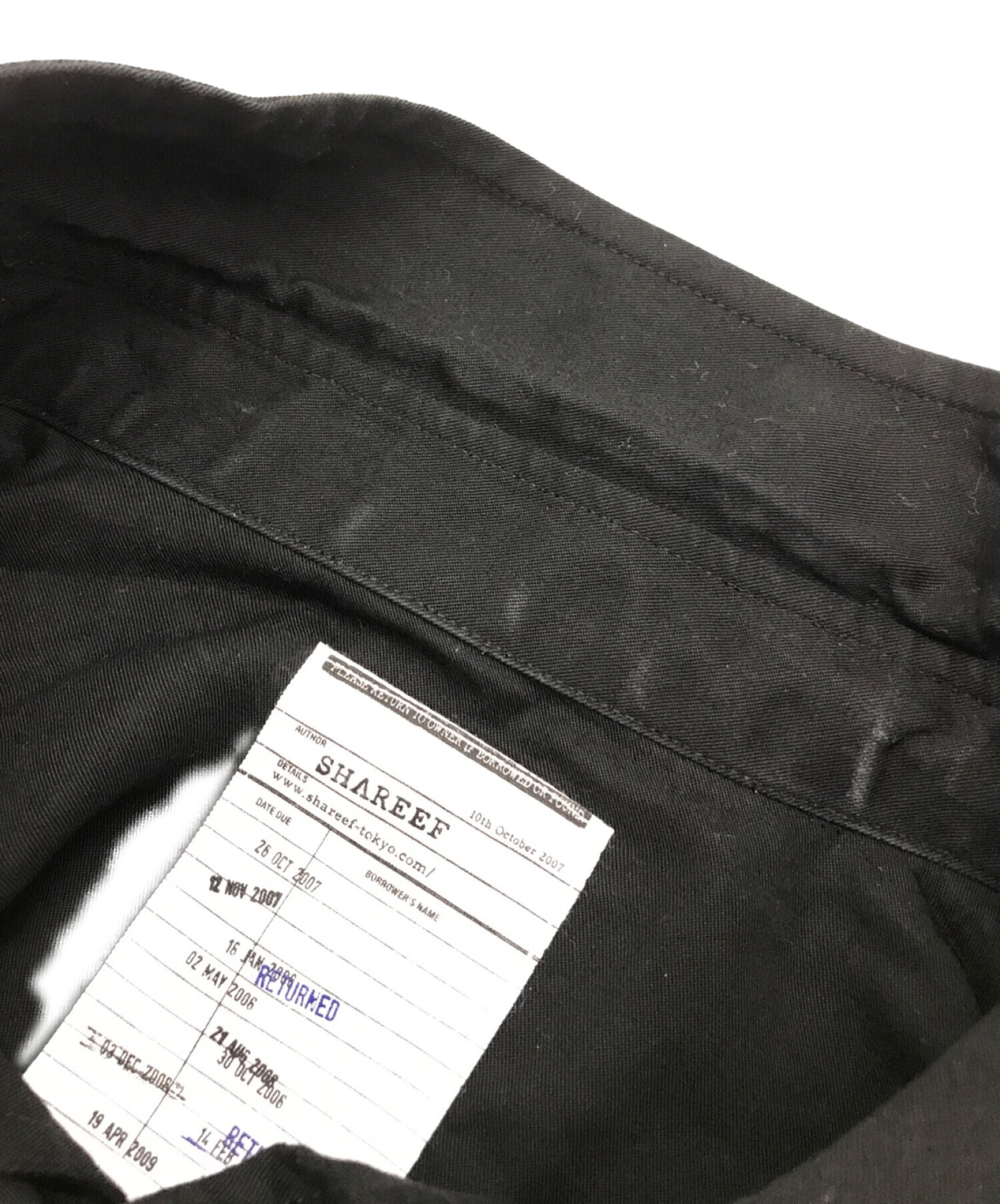 SHAREEF (シャリーフ) EX.BARCODE SH バーコードシャツ ビッグシルエット ブラック サイズ:1