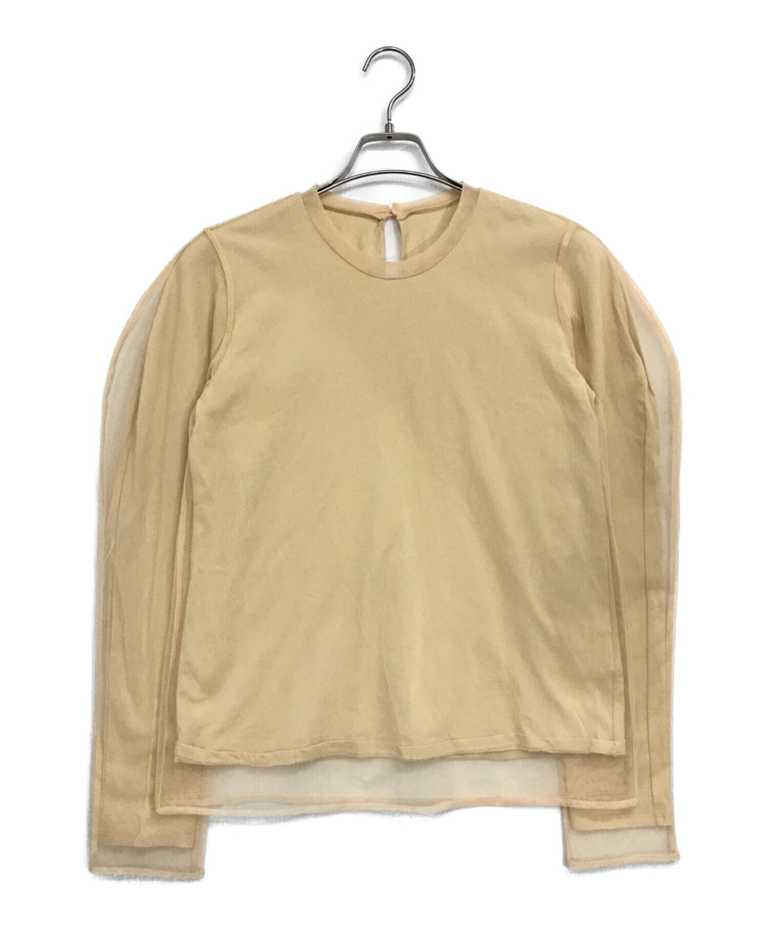 CLANE (クラネ) MESH LAYERED COMPACT TOPS ベージュ サイズ:2