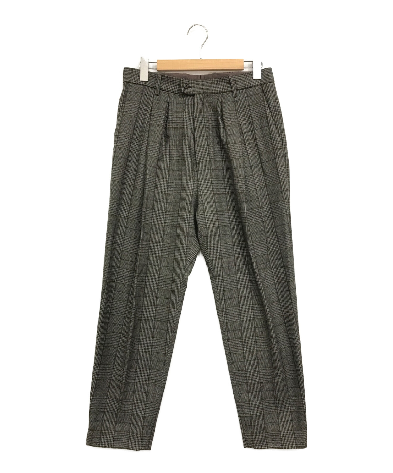 stein WIDE TAPERED TROUSERS sizeM グレー