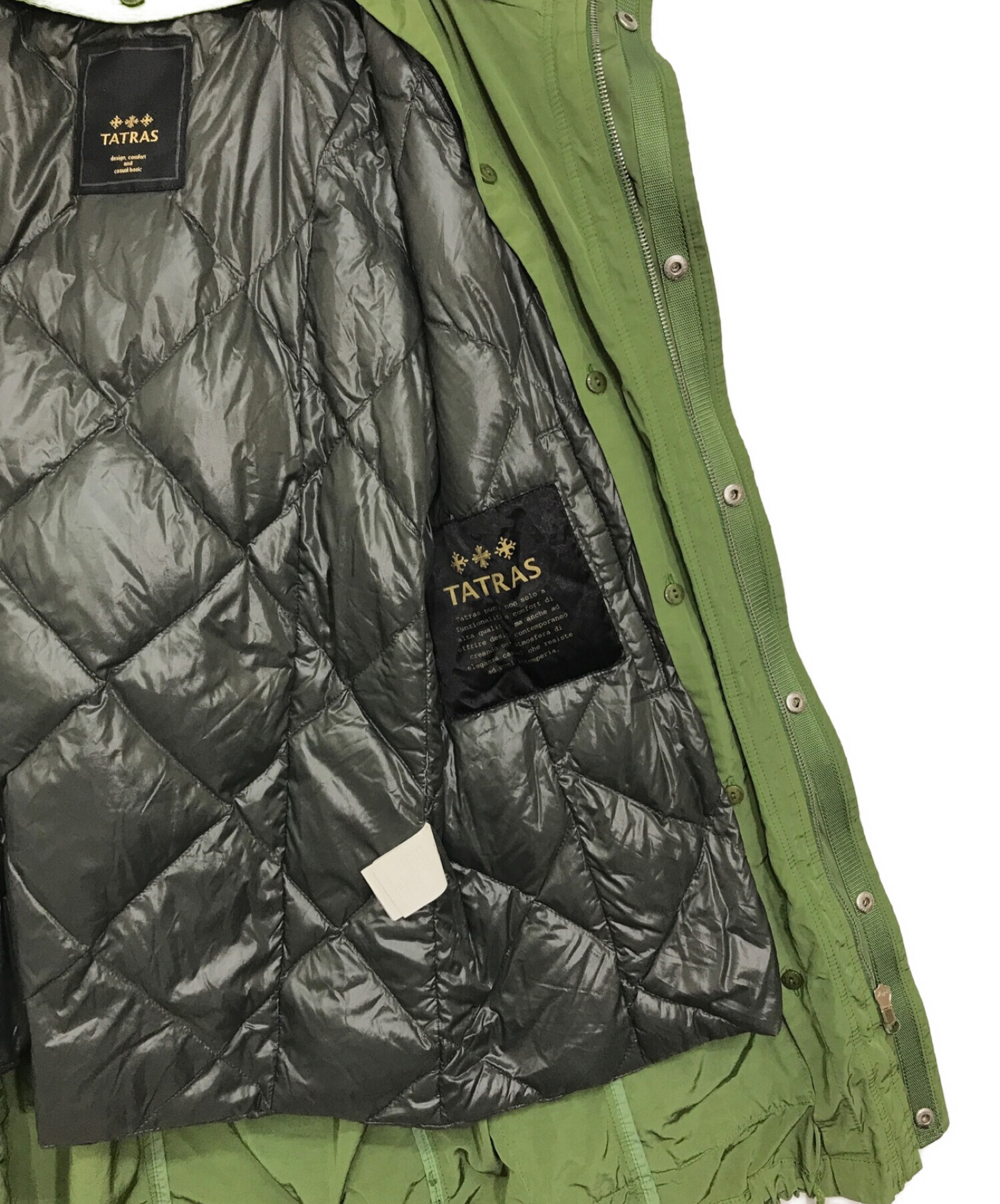 TATRAS タトラス フード付きモッズコート カーキ 03