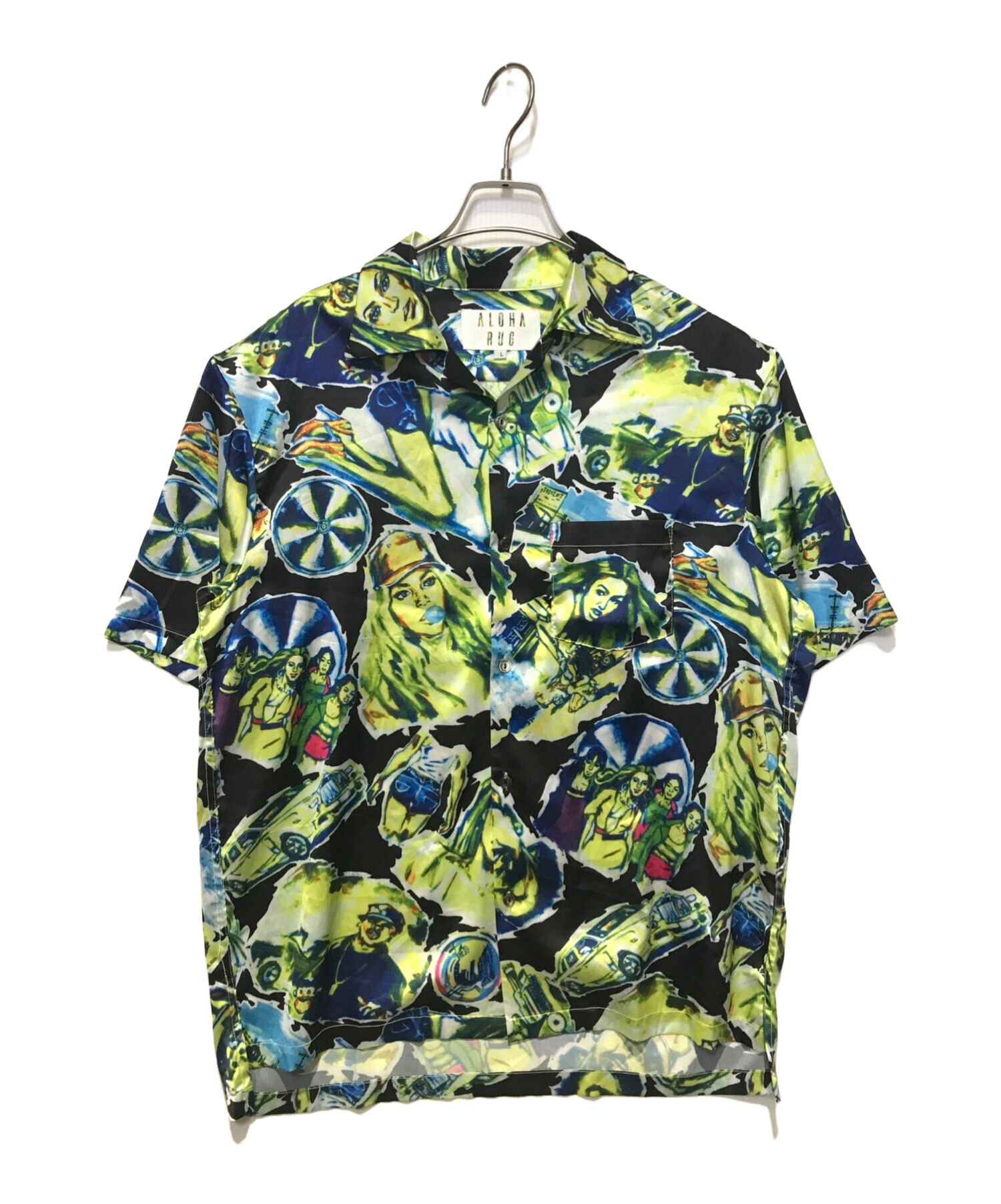 中古・古着通販】ALOHARUG (アロハラグ) アロハシャツ ブラック サイズ 