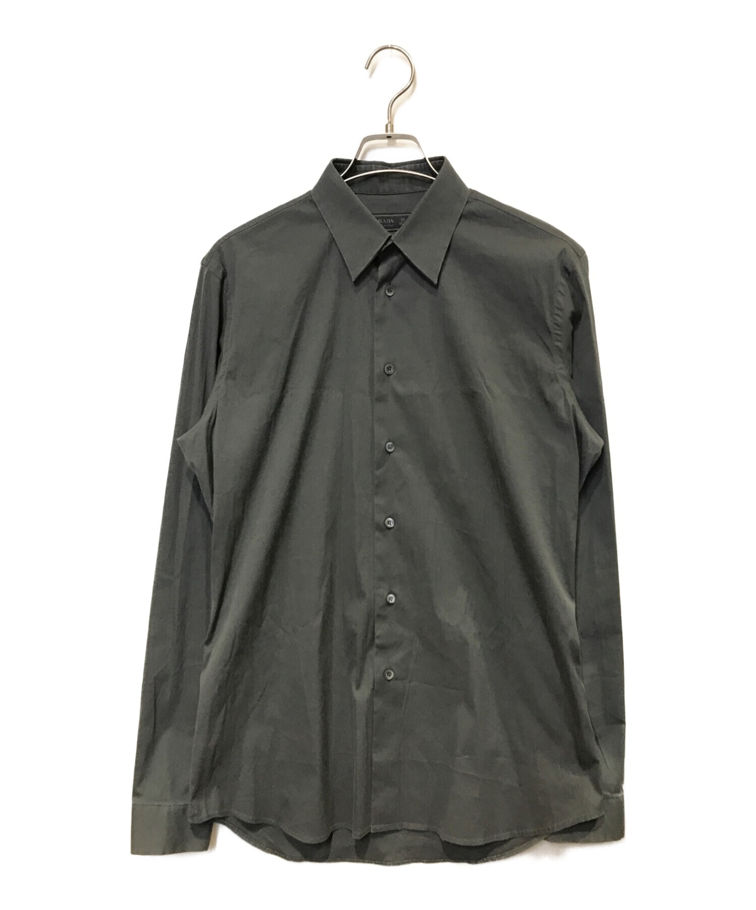 中古・古着通販】PRADA (プラダ) ドレスシャツ グレー サイズ:39 